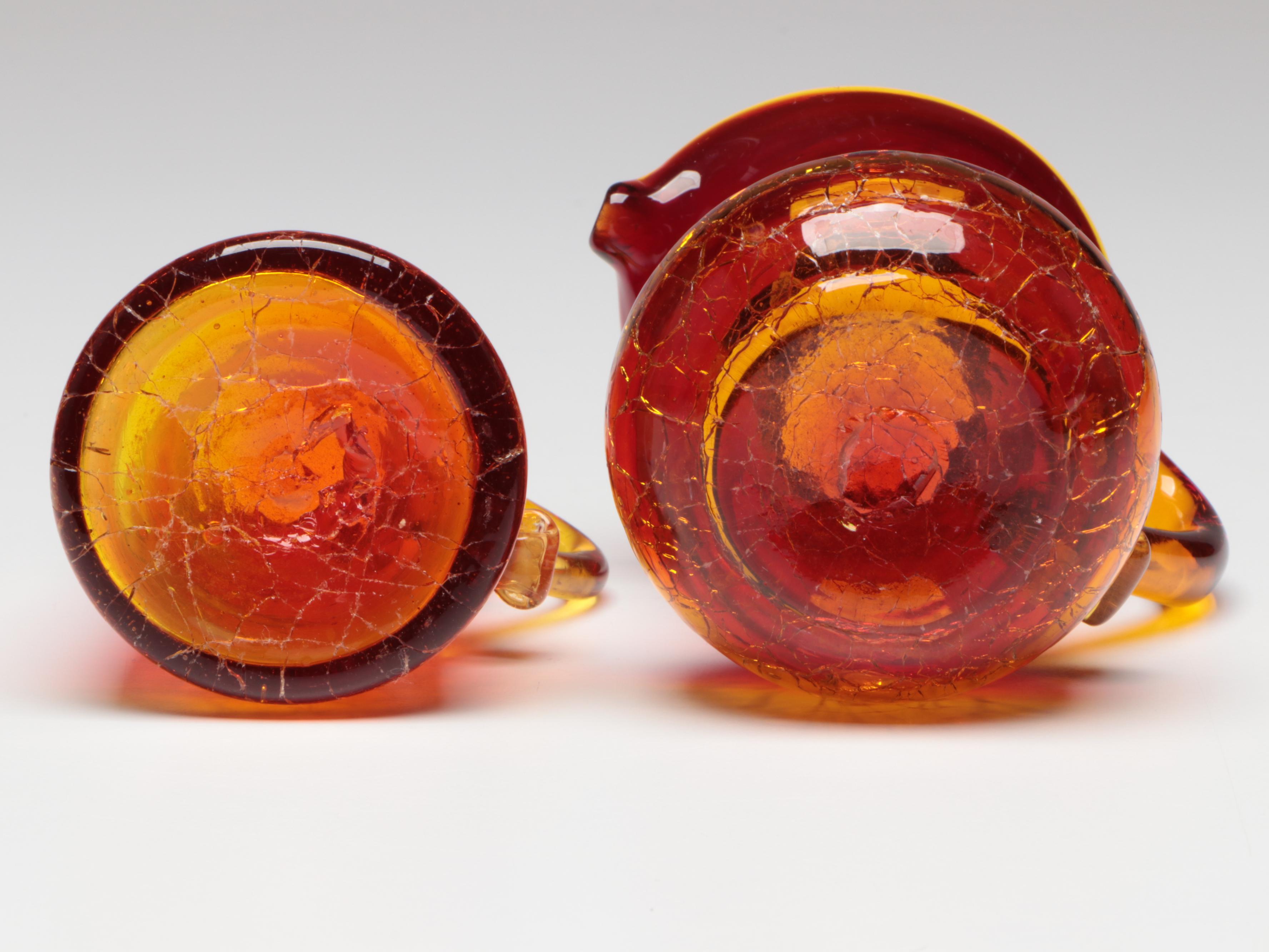 Pilgrim Pitchers with Other Red Glass Table Accessories