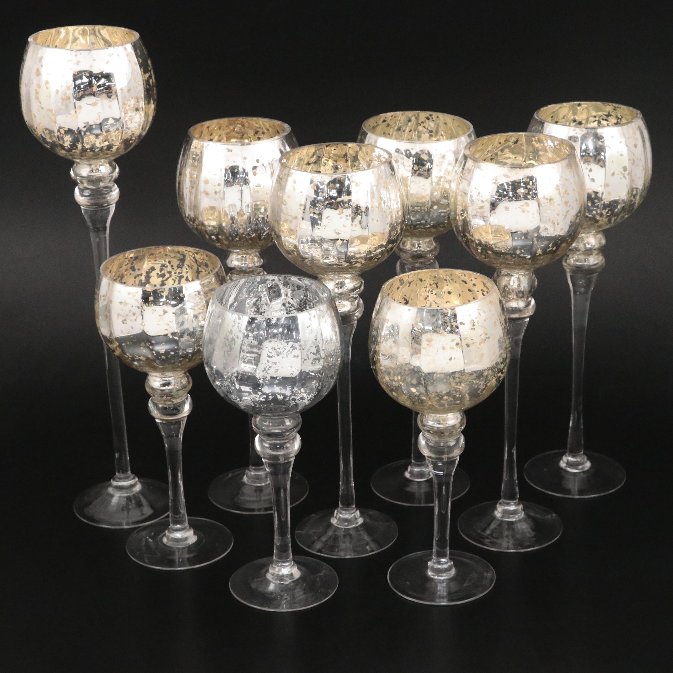 Mercury Glass Candle Holders