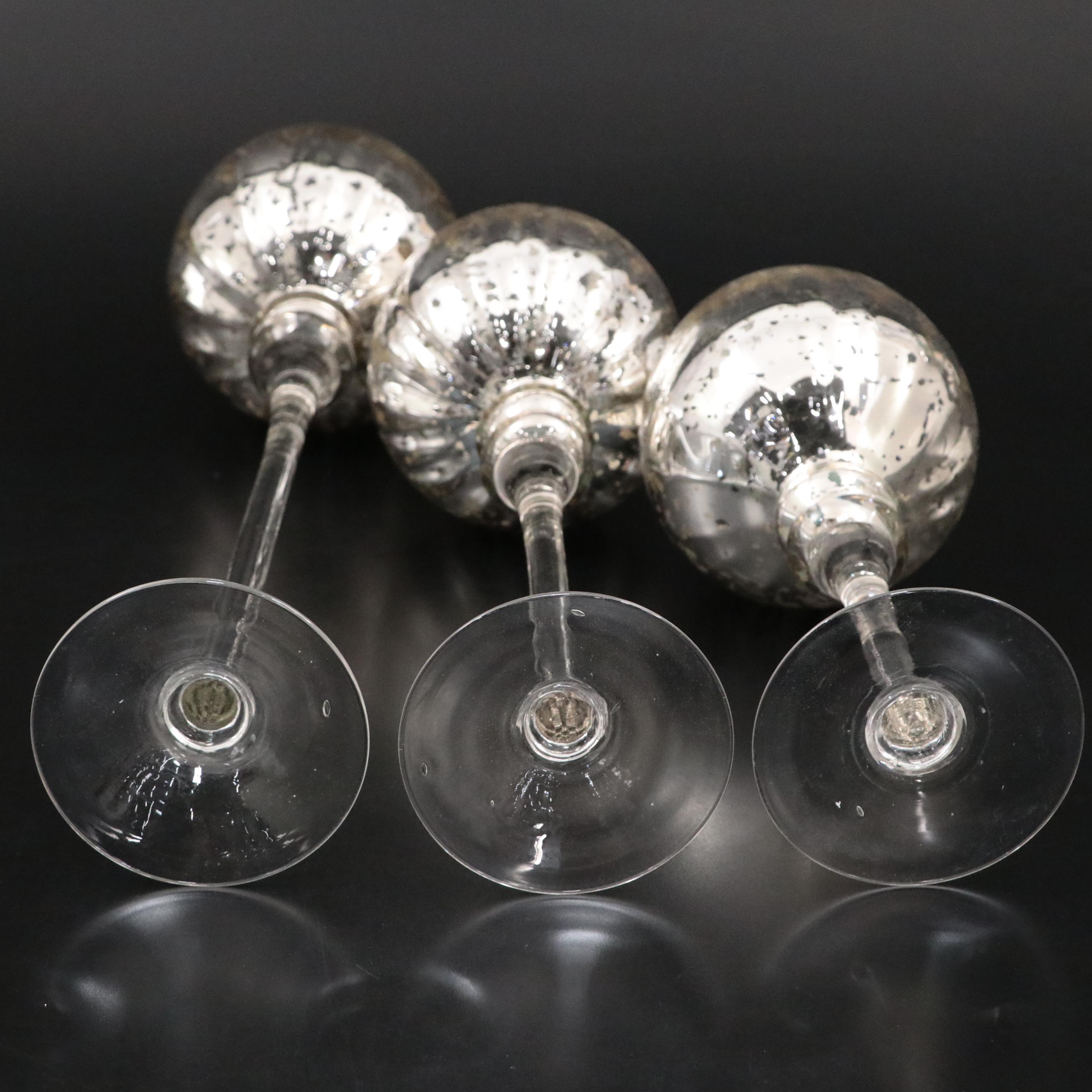 Mercury Glass Candle Holders