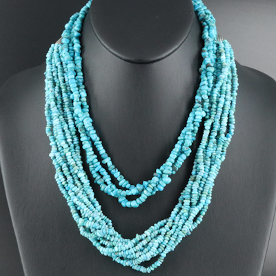 Relios Sterling Turquoise Torsade Necklaces Including Carolyn Pollack