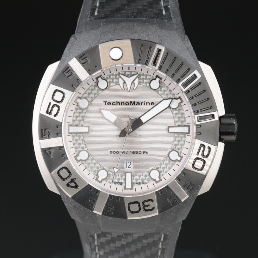 TechnoMarine Black Reef Swiss Quartz Wristwatch