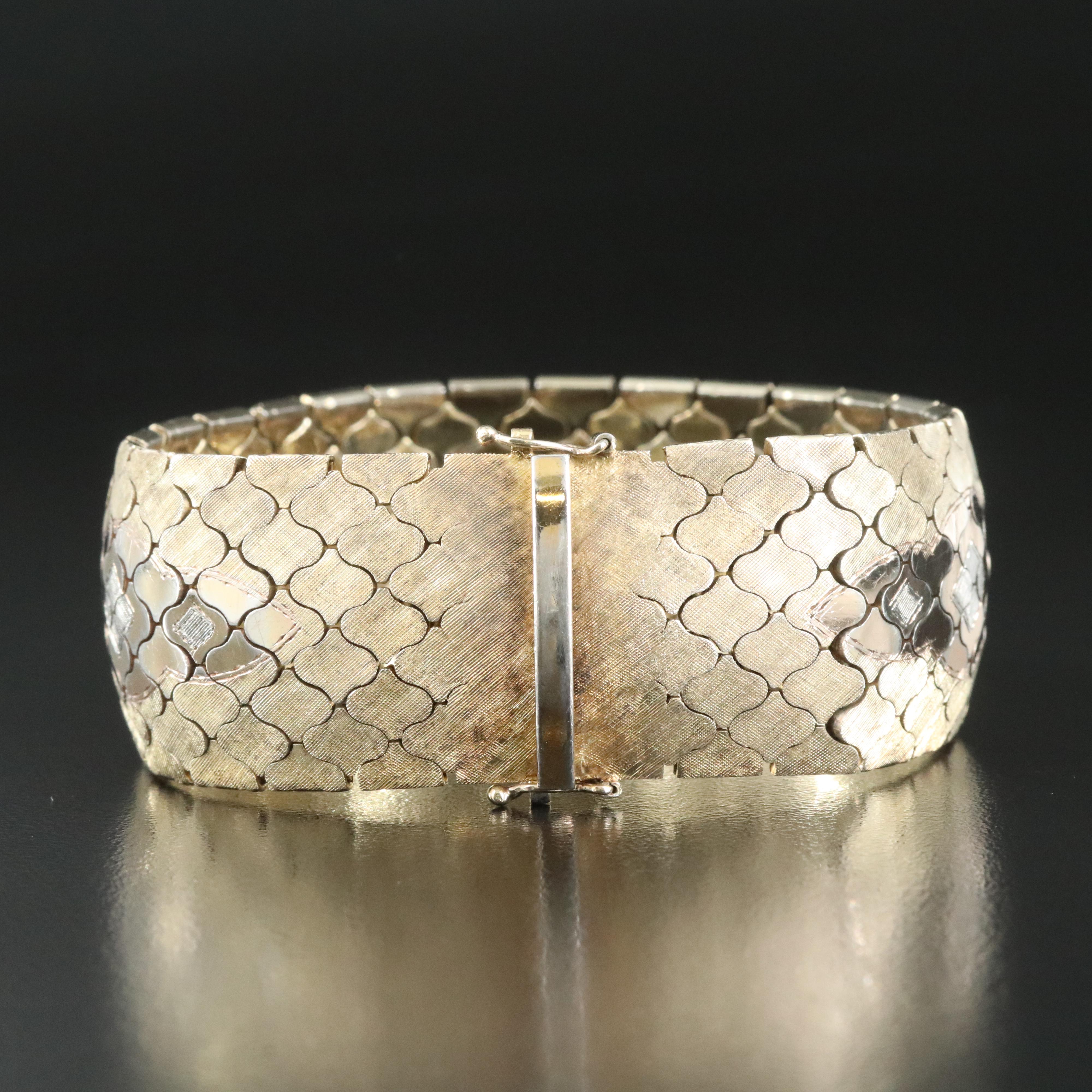 Italian Sterling Tri-Color Bracelet