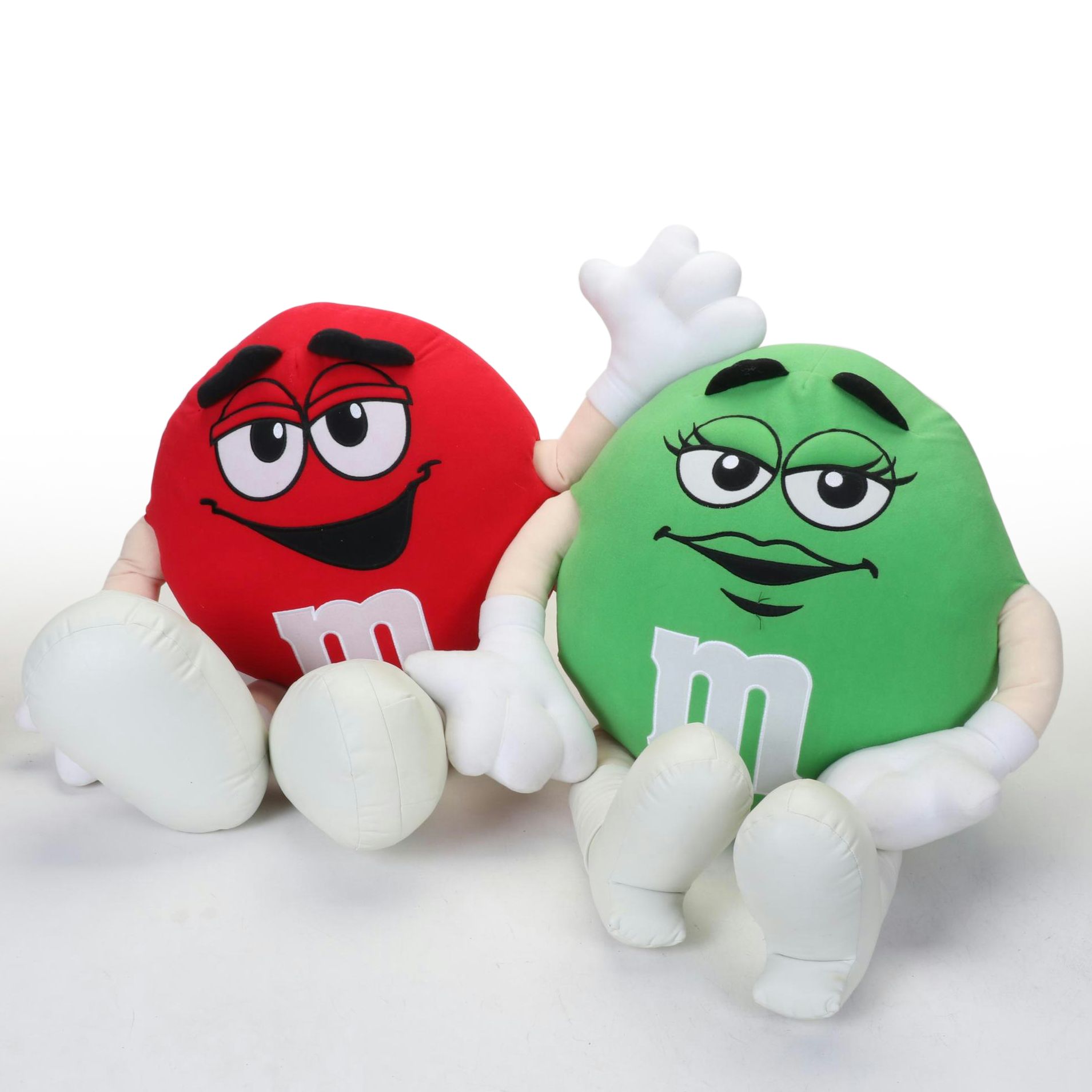 Green and Red M & M's Plush Candy Characters