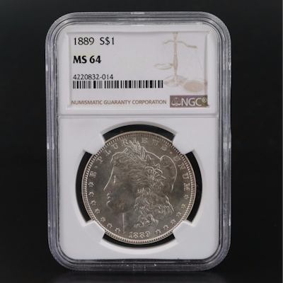 NGC MS64 1889 Morgan Silver Dollar