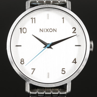 Nixon The Arrow Antique Silver Finish Quartz Watch and Bracelet