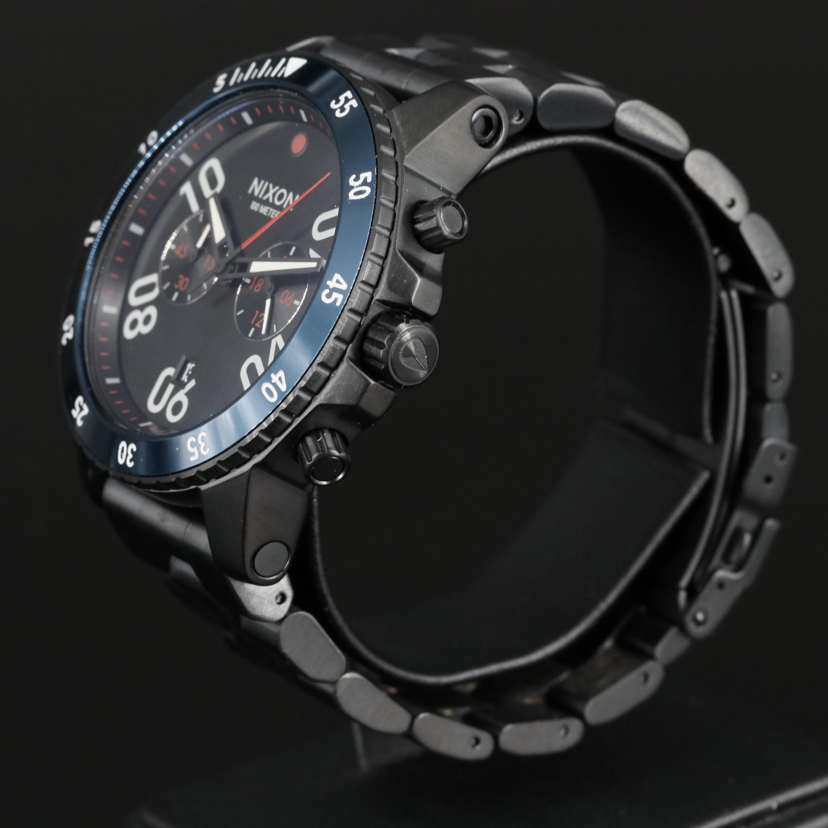 Nixon Ranger Chrono Quartz Chronograph Black Dial Watch