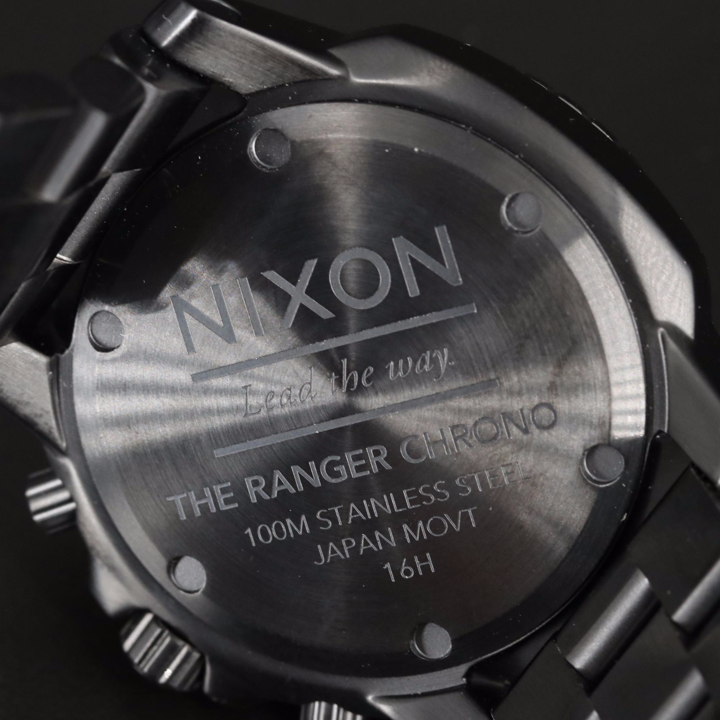 Nixon Ranger Chrono Quartz Chronograph Black Dial Watch