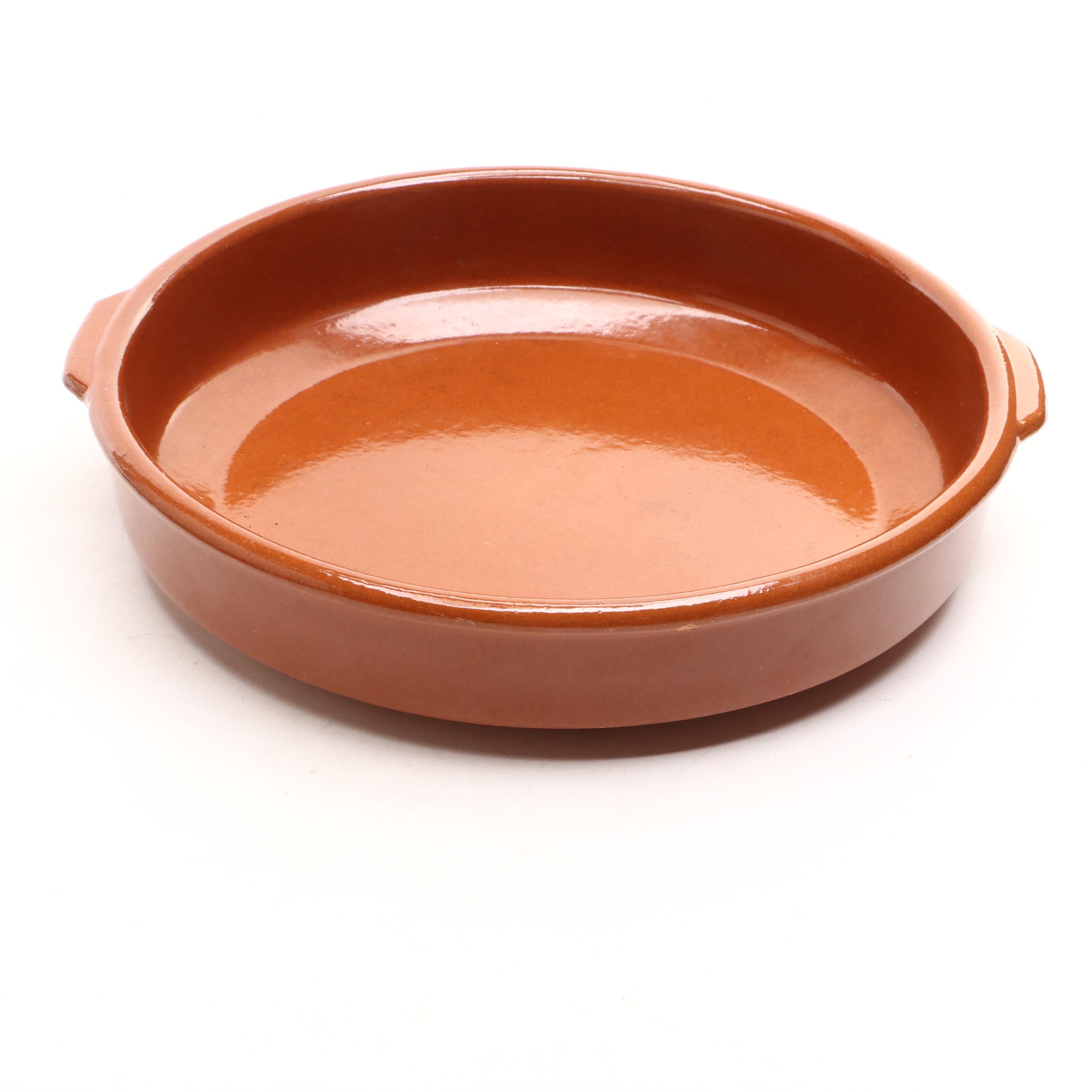 The Pampered Chef Ceramic Trivet with Glazed Terracotta Casserole Dish and More
