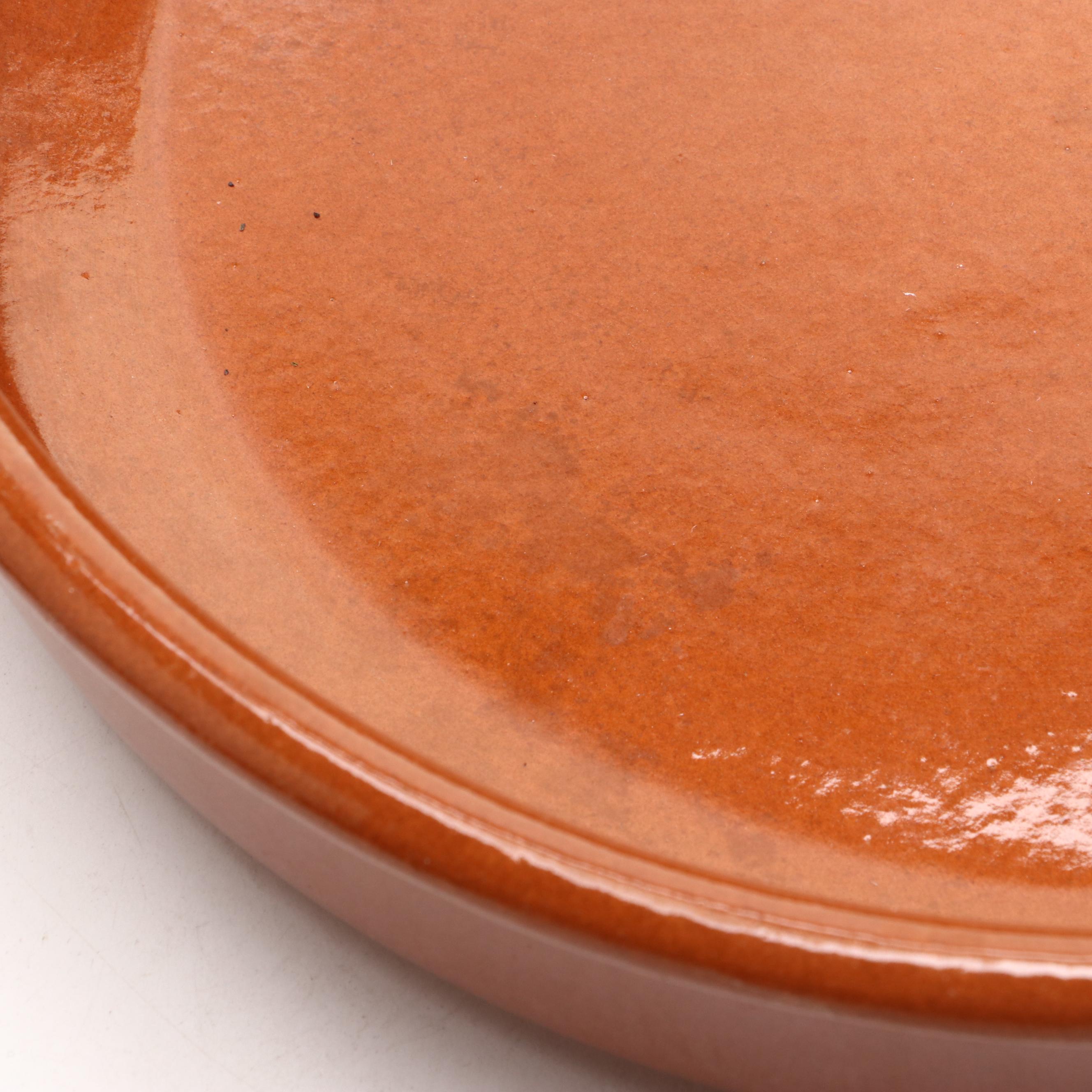 The Pampered Chef Ceramic Trivet with Glazed Terracotta Casserole Dish and More