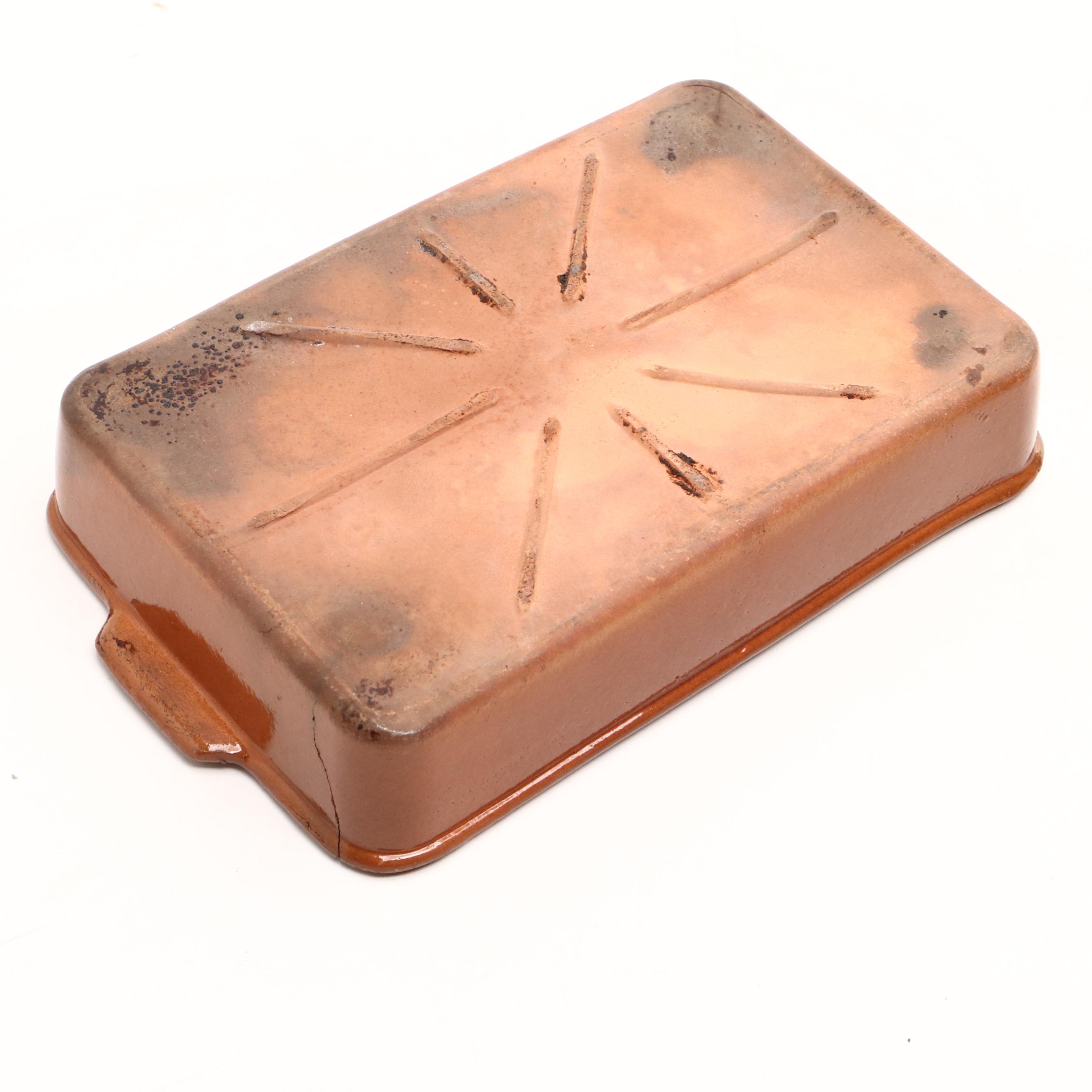 The Pampered Chef Ceramic Trivet with Glazed Terracotta Casserole Dish and More