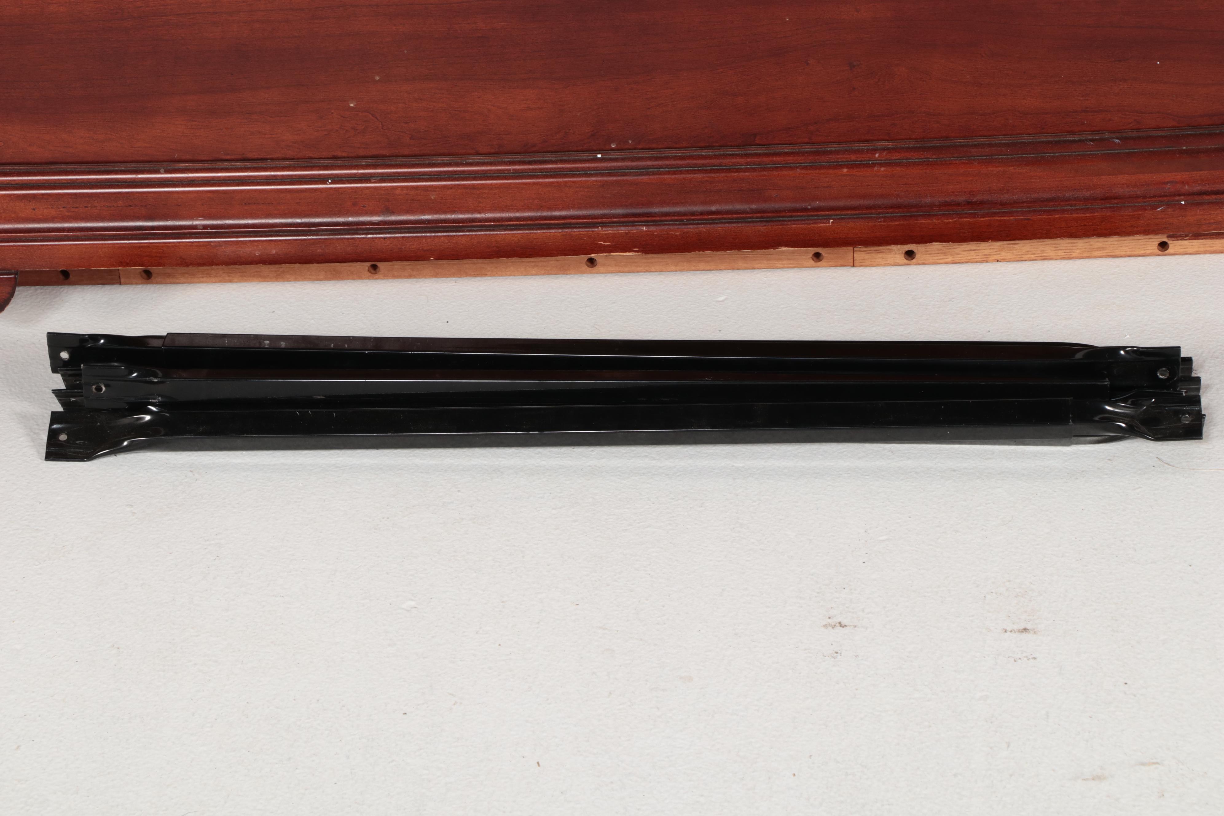 Victorian Style Bed Frame with Flame Mahogany Accents