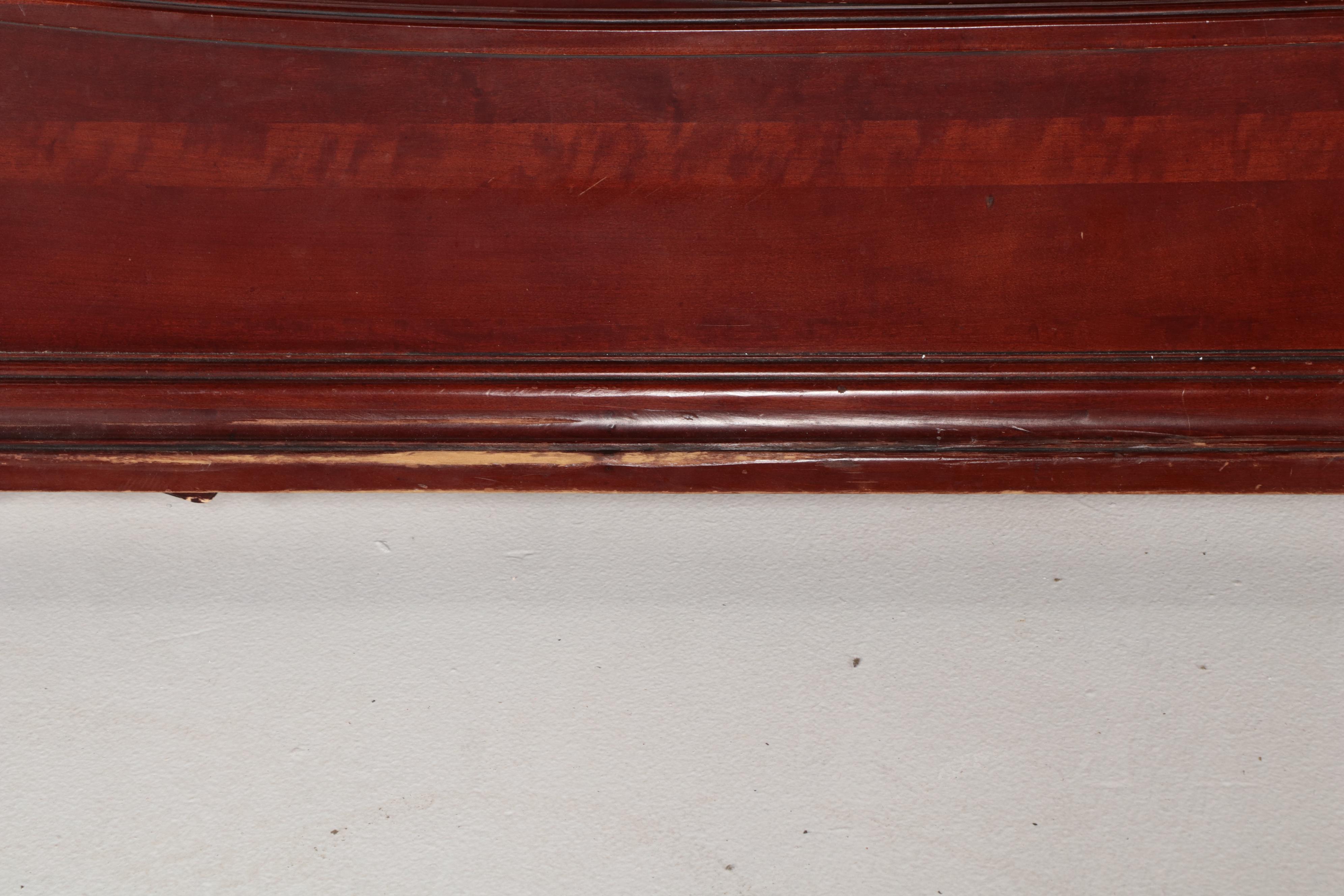 Victorian Style Bed Frame with Flame Mahogany Accents