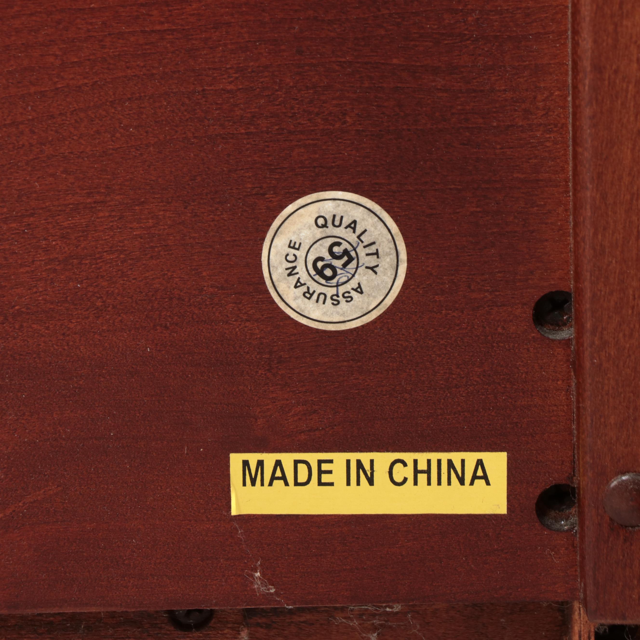 Victorian Style Bed Frame with Flame Mahogany Accents