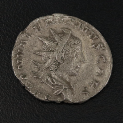 Ancient Roman Imperial AR Antoninianus Coin of Saloninus, ca. 258 A.D.