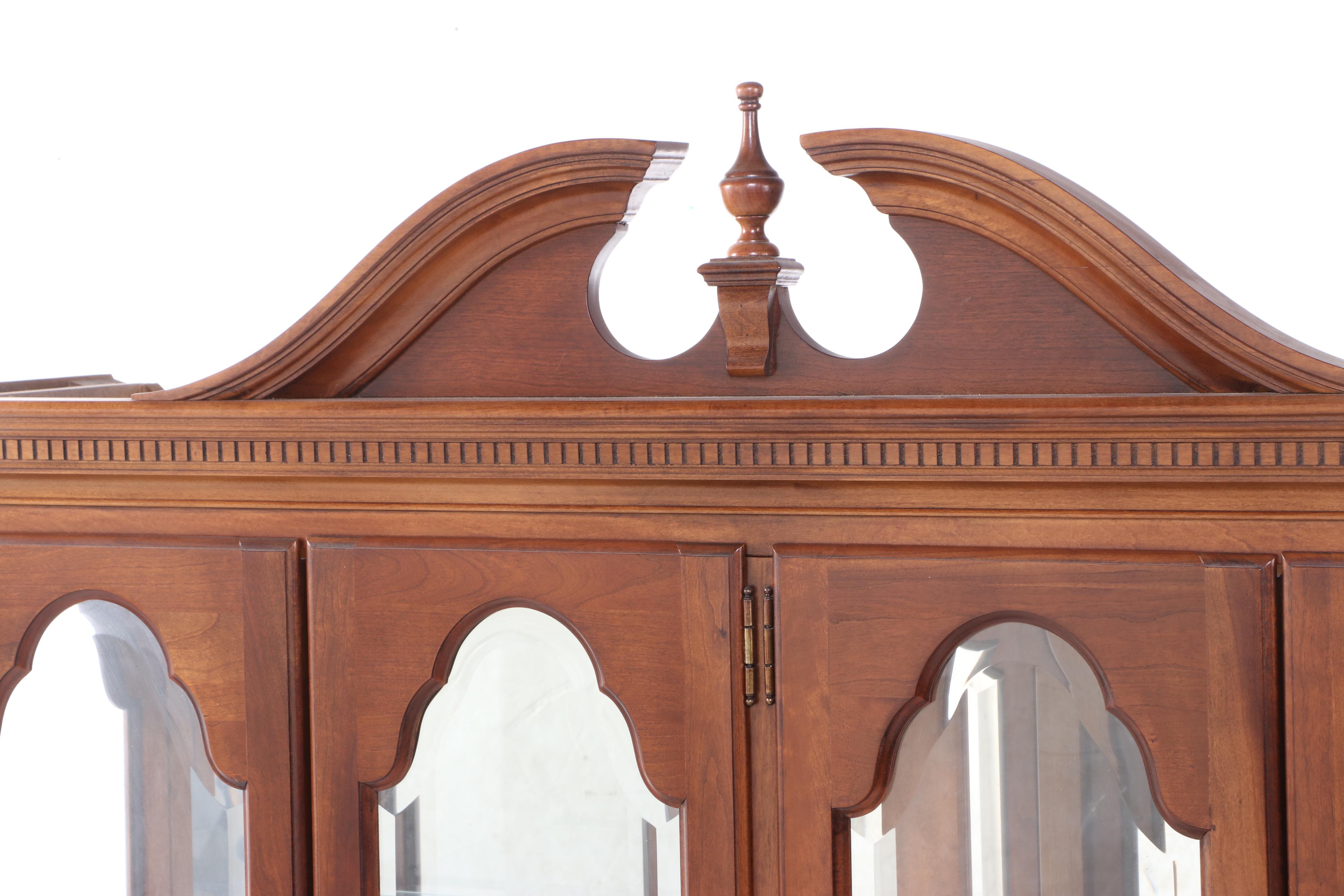 Stanley "American Craftsman Collection" Federal Style Cherrywood China Cabinet