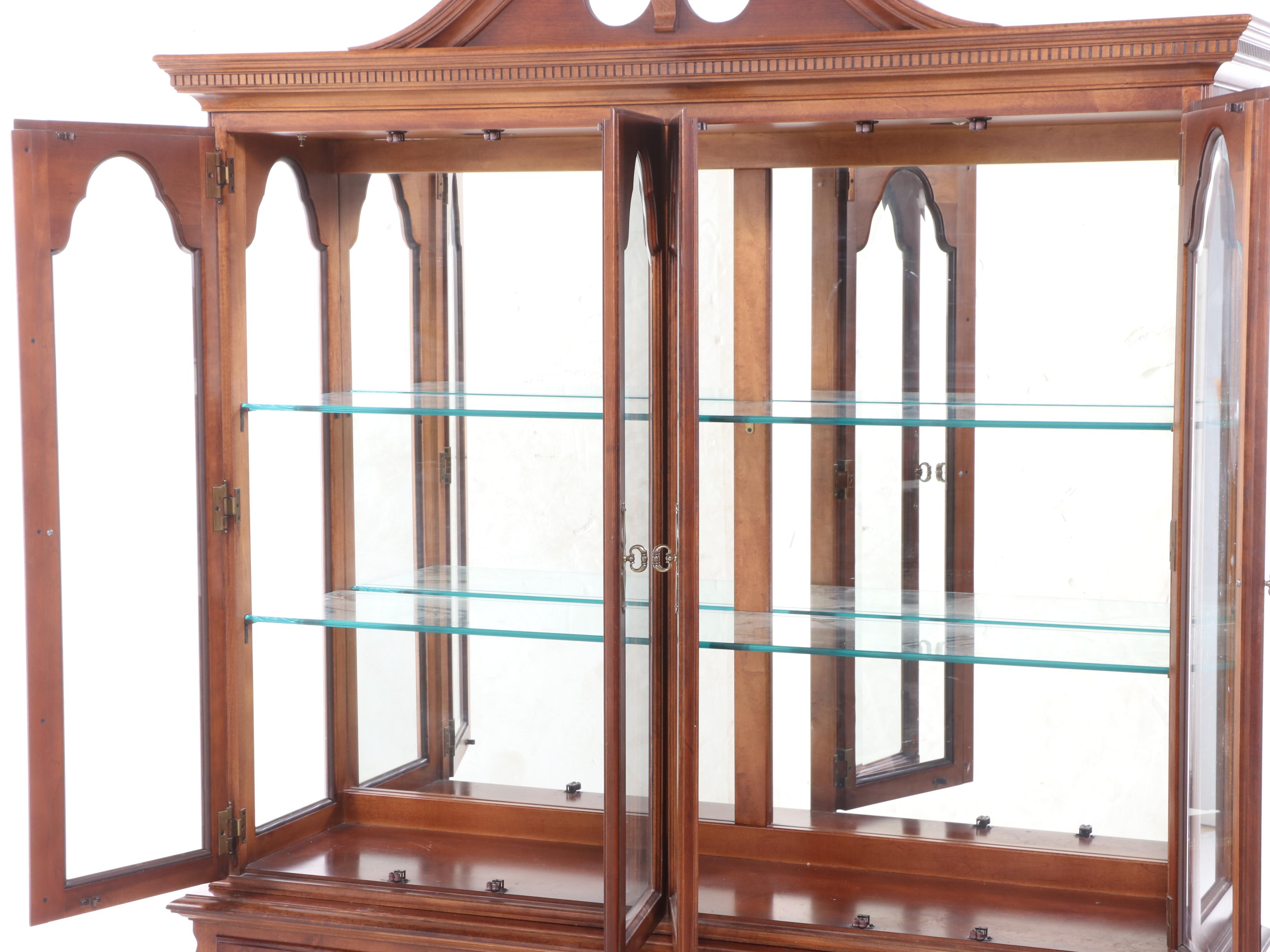 Stanley "American Craftsman Collection" Federal Style Cherrywood China Cabinet