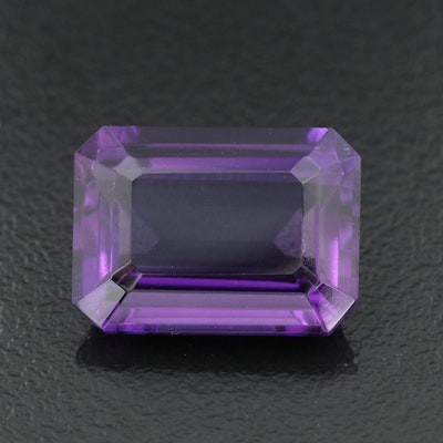 Loose 11.01 CT Lab Grown Amethyst with GIA Report