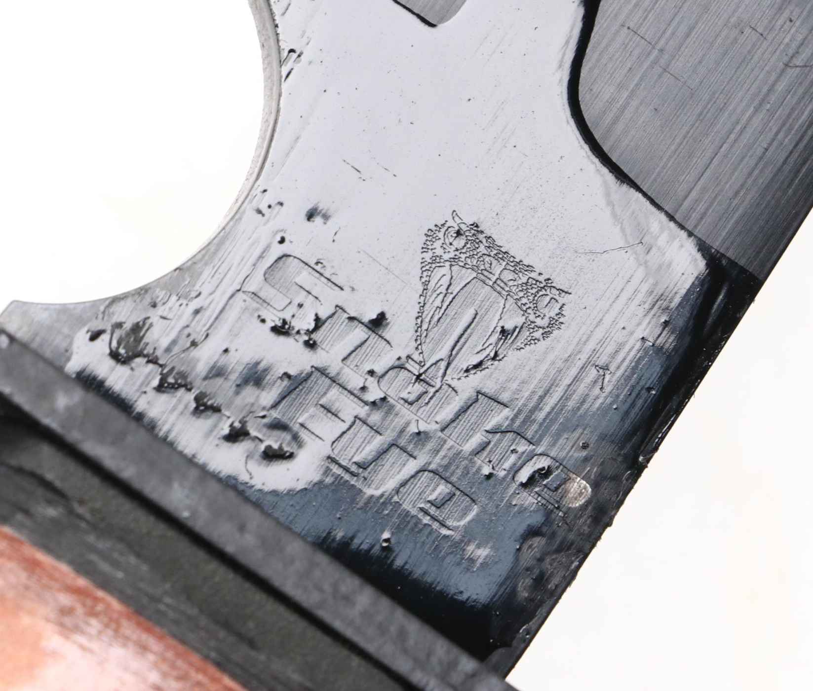 Snake Eye Stacked Leather Handled Combat Marine Fighter Sword with Scabbard