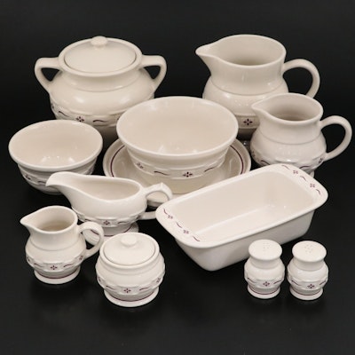Longaberger "Woven Traditions Red" Ceramic Bakeware and Table Accessories