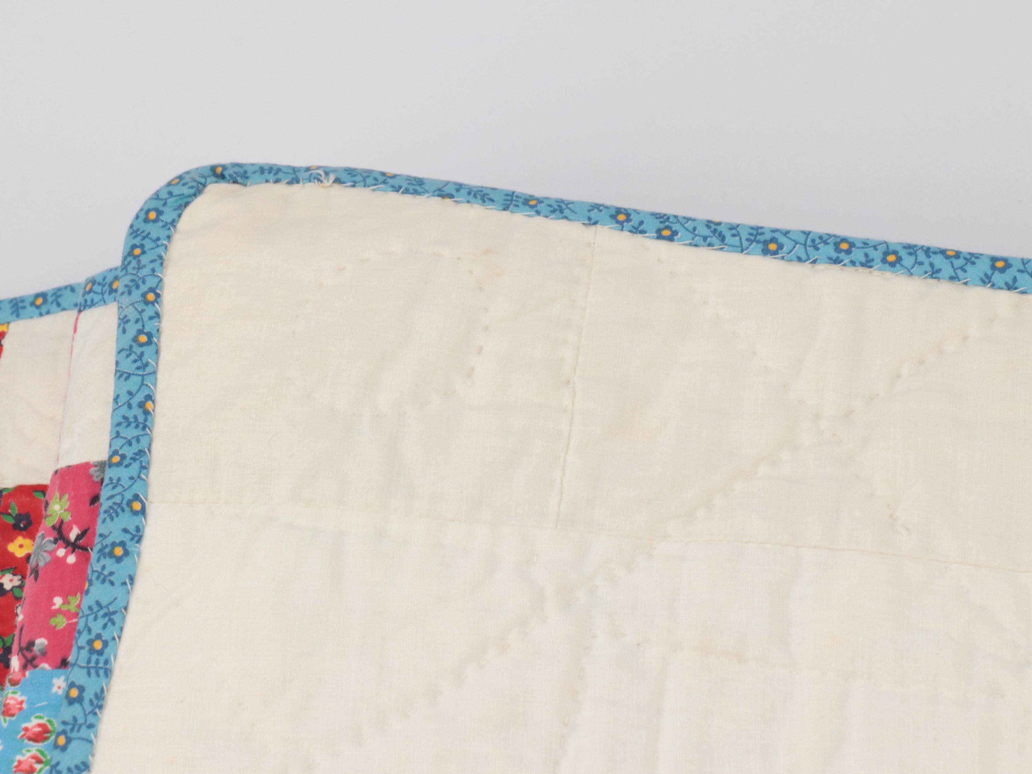 Handmade "Jacob's Ladder" and "Goose Tracks" Pieced Quilts, 20th Century