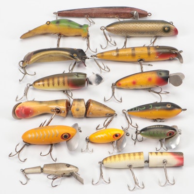 Vintage Fishing Lure Collection, Early to Mid 20th Century