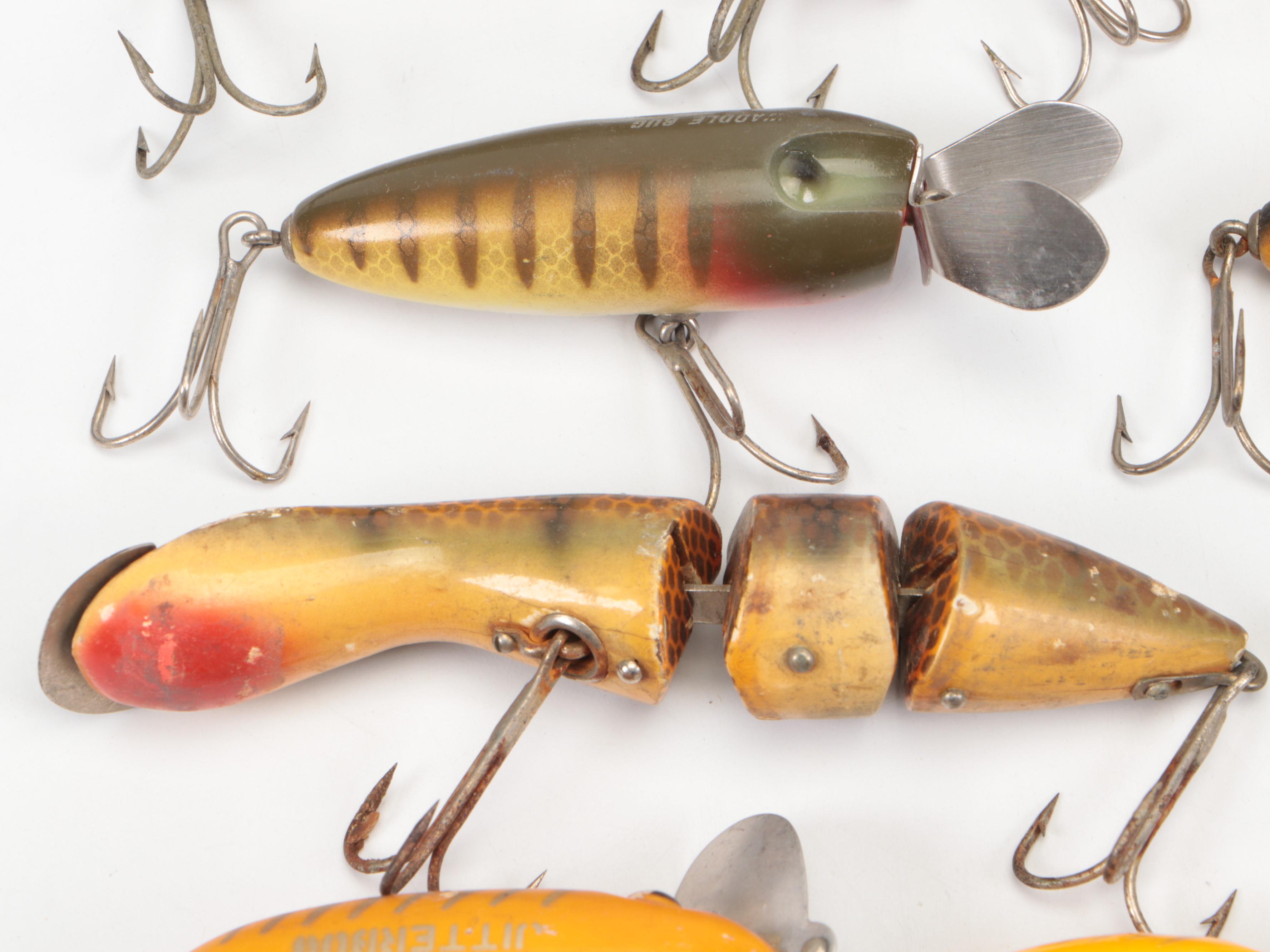 Vintage Fishing Lure Collection, Early to Mid 20th Century