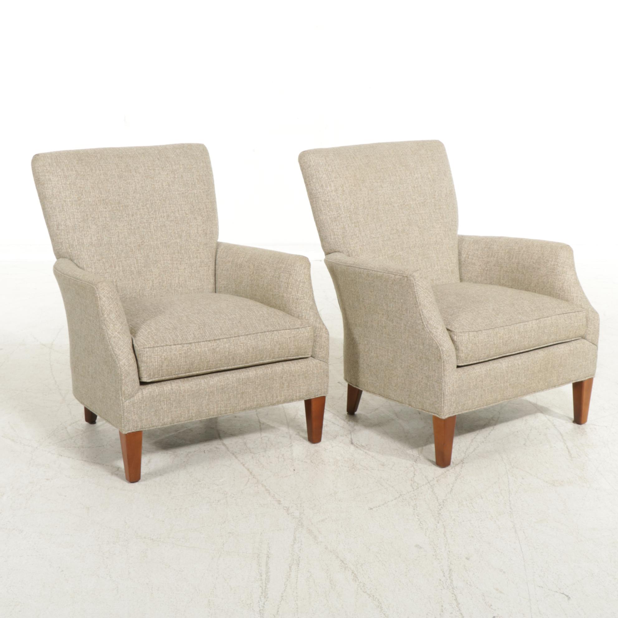 Pair of McCreary Modern for Macy's Armchairs with Ottoman EBTH