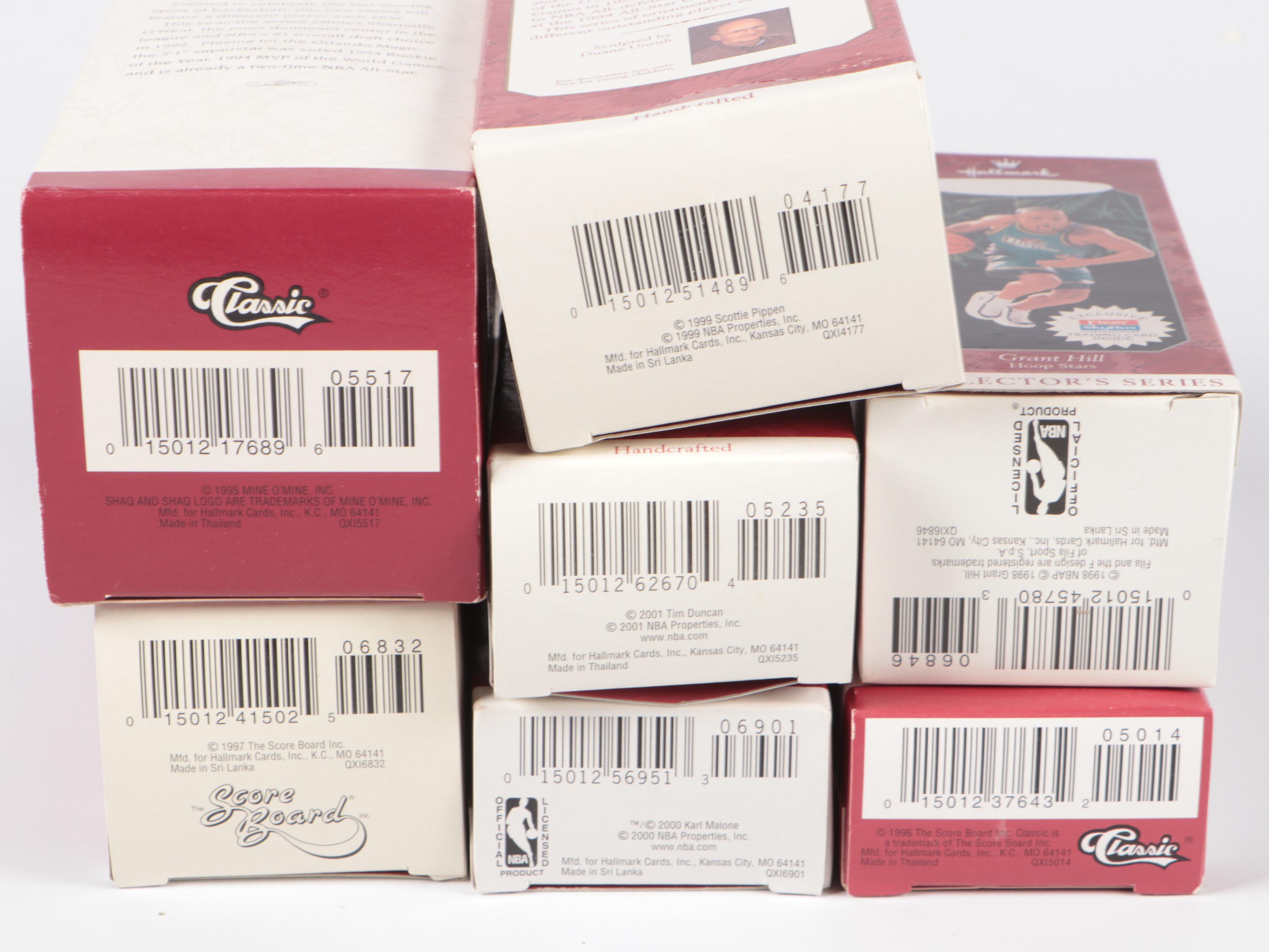 Hallmark Keepsake Hoop Stars Ornaments Incl. Shaq, Larry Bird, Vintage