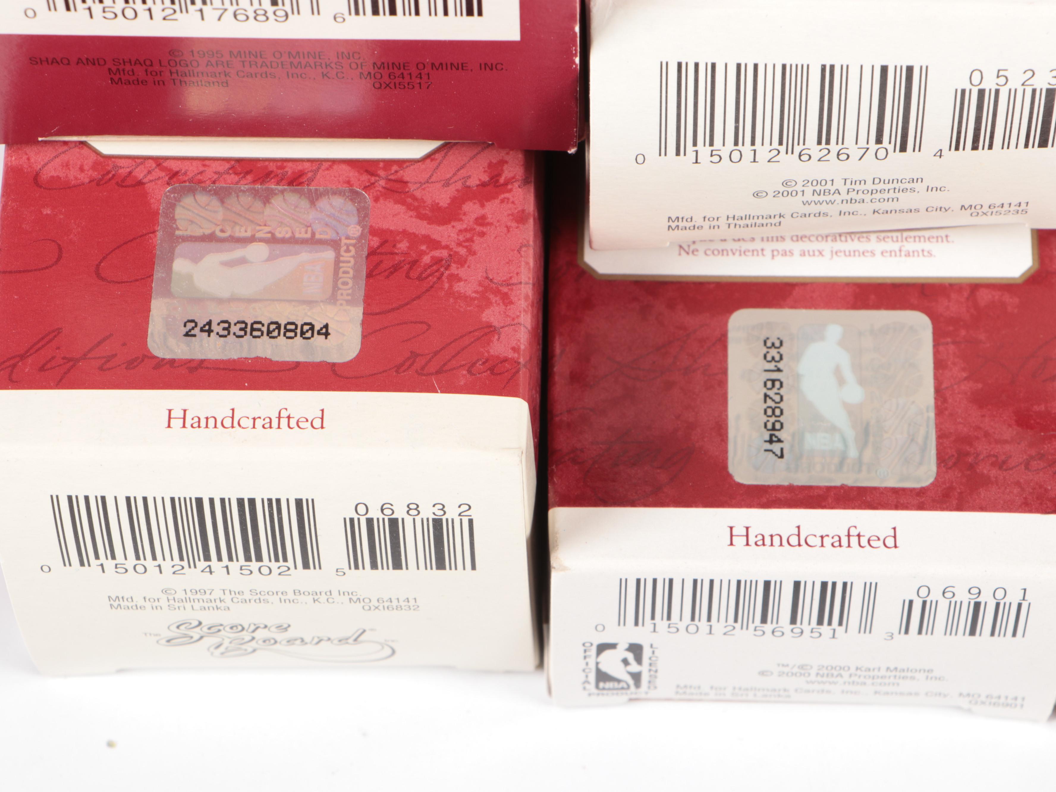 Hallmark Keepsake Hoop Stars Ornaments Incl. Shaq, Larry Bird, Vintage