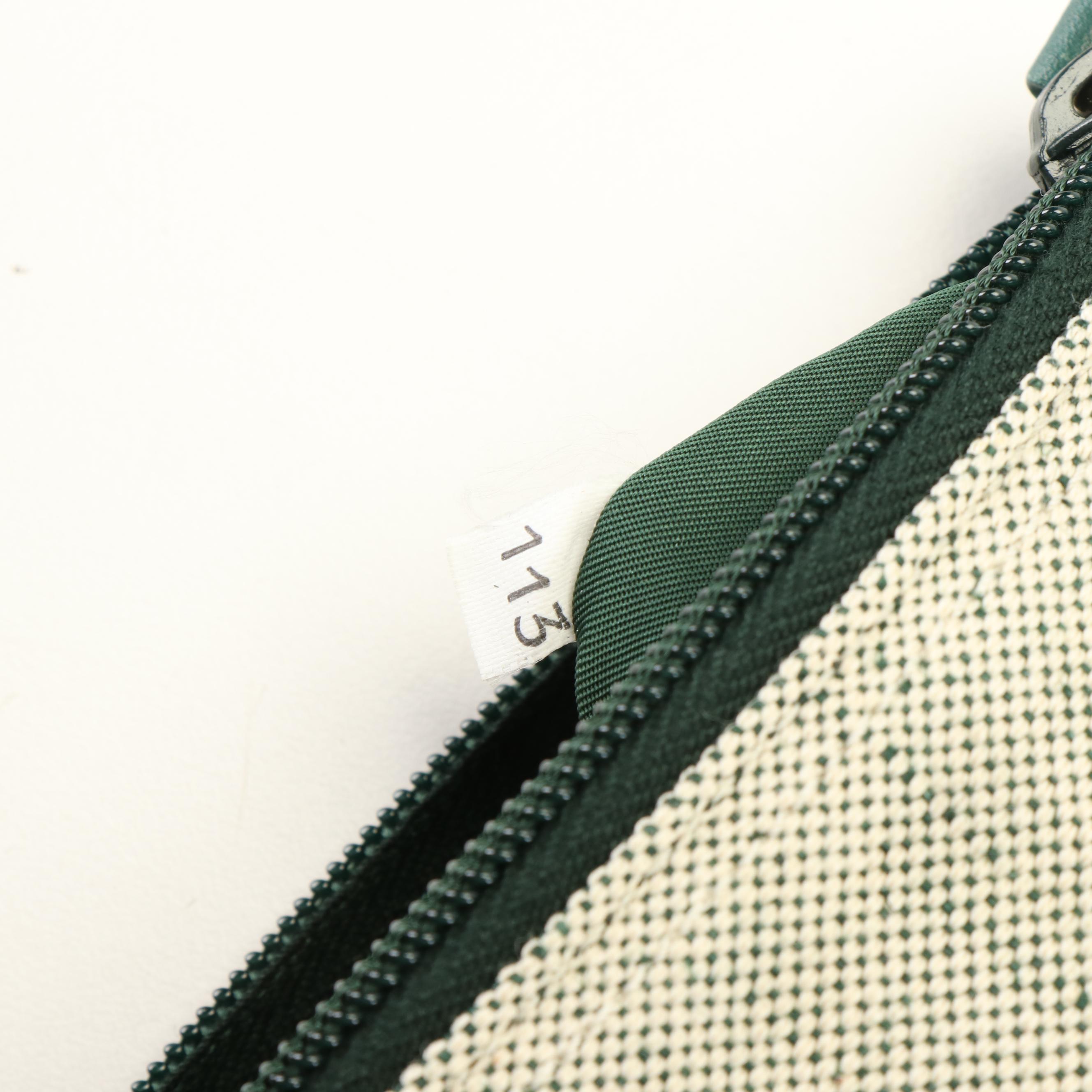 Prada Grey Canvas Accessories Zippered Pouch Bag