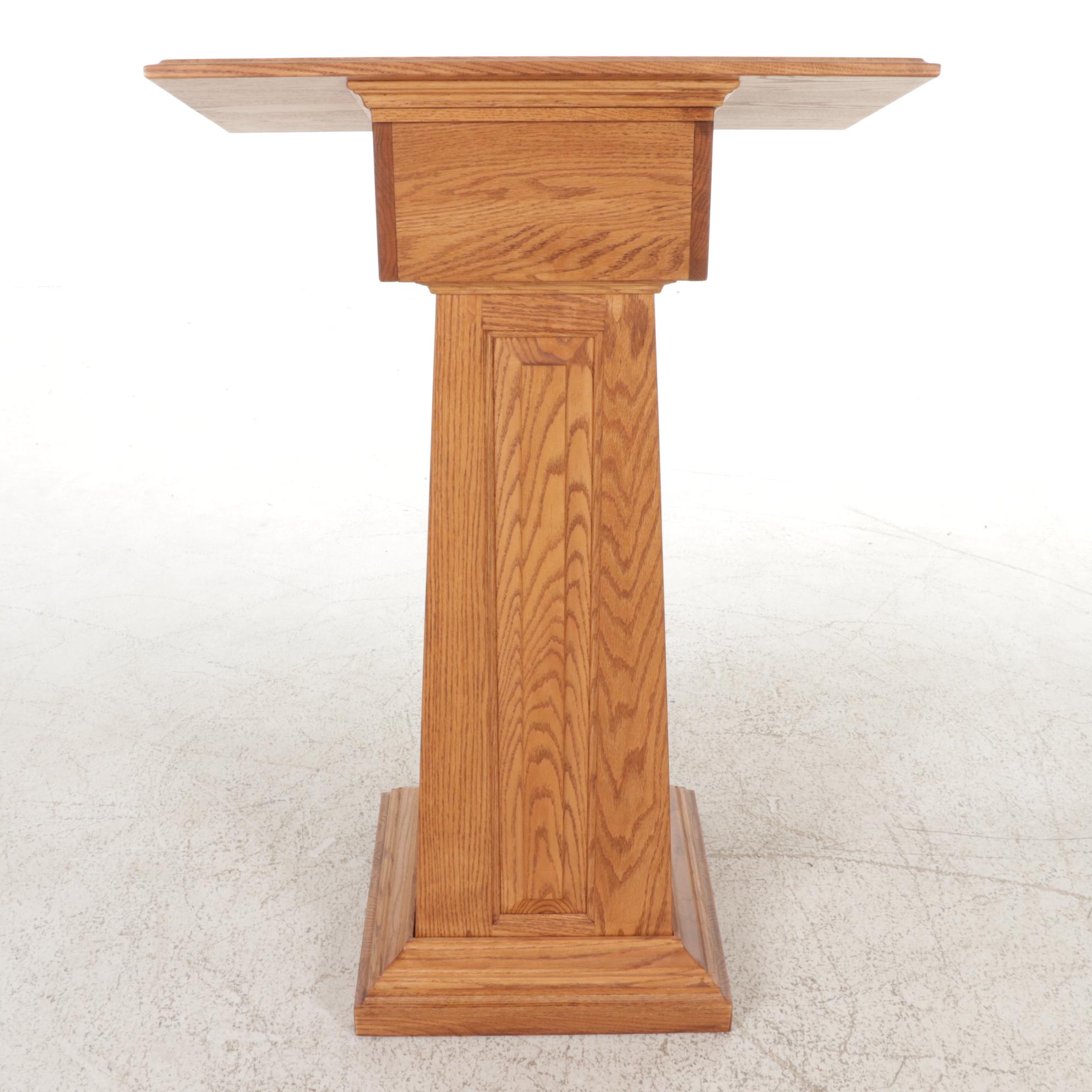 Late Victorian Style Oak Lectern