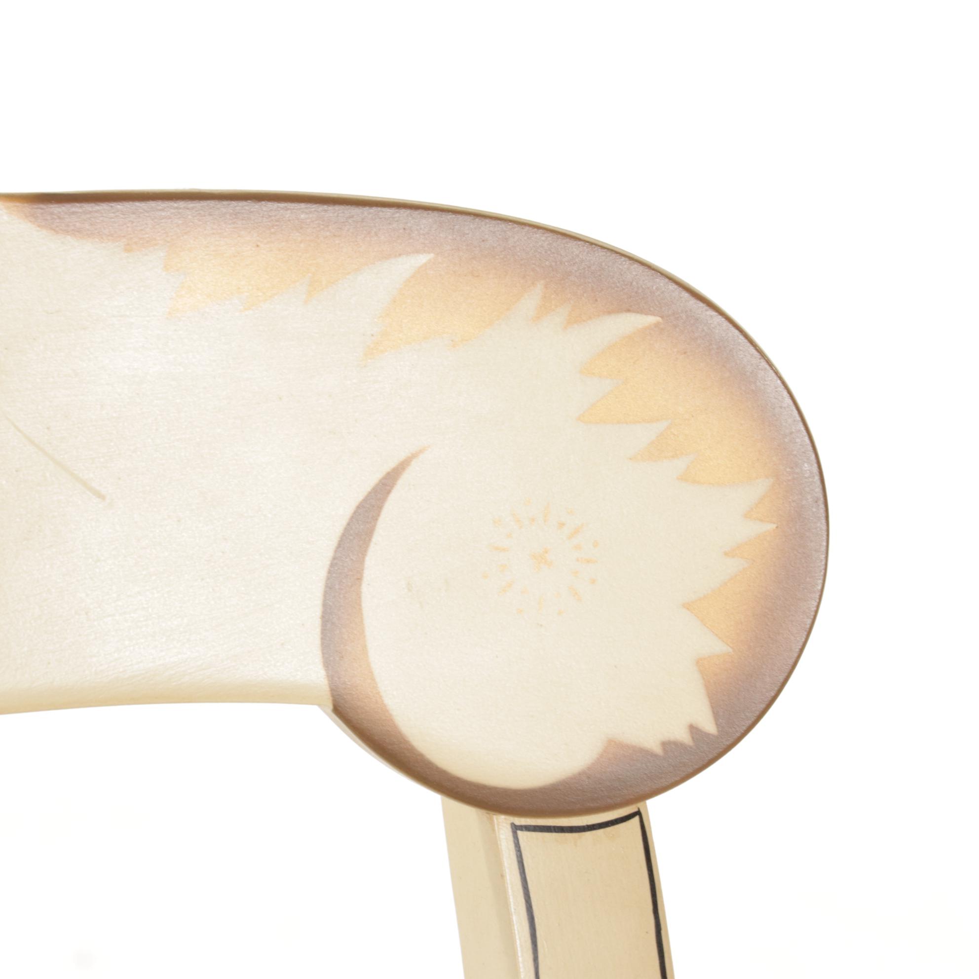 L. Hitchcock Paint-Decorated Christmas-Themed Side Chair, 1978