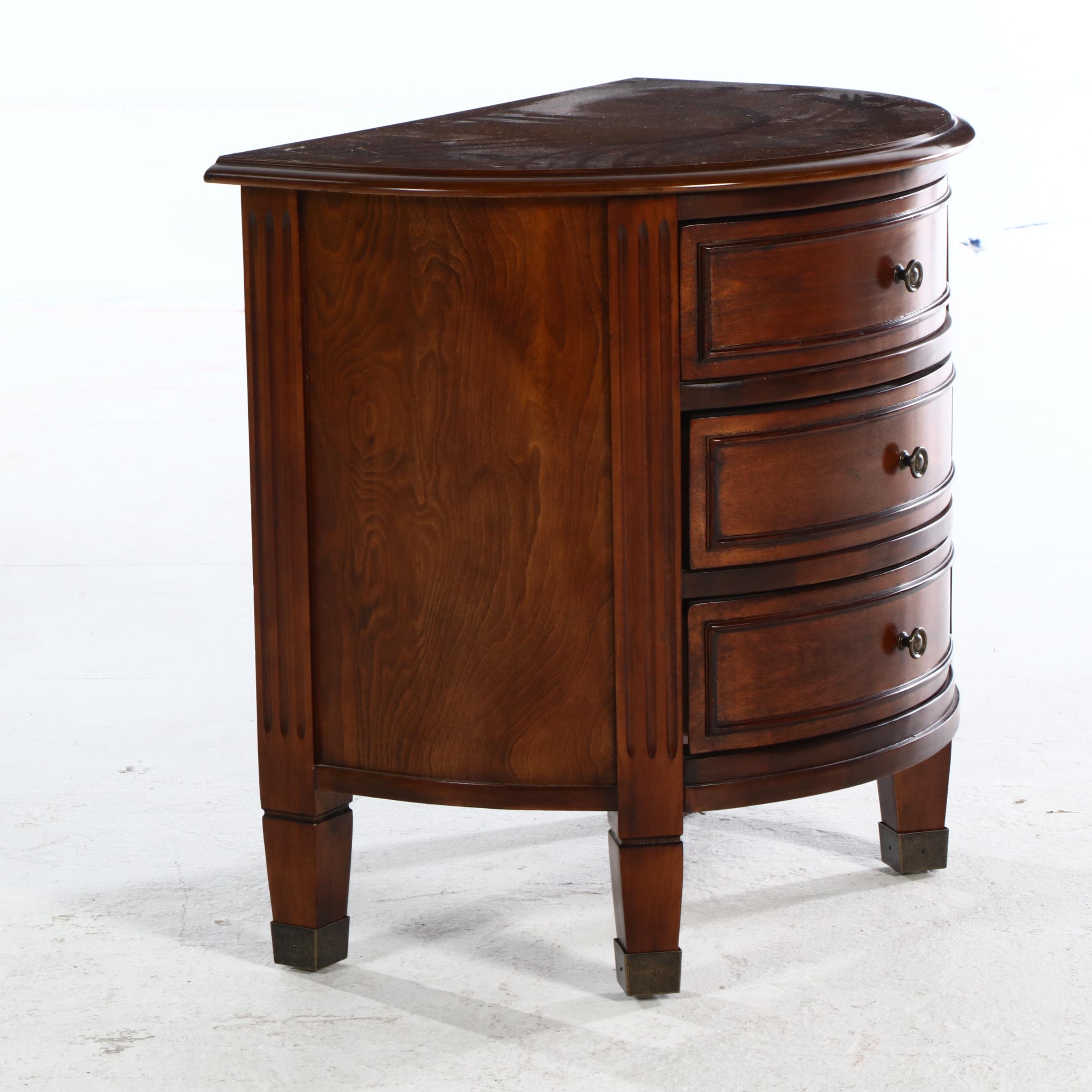 Neoclassical Style Hardwood Bedside Chest