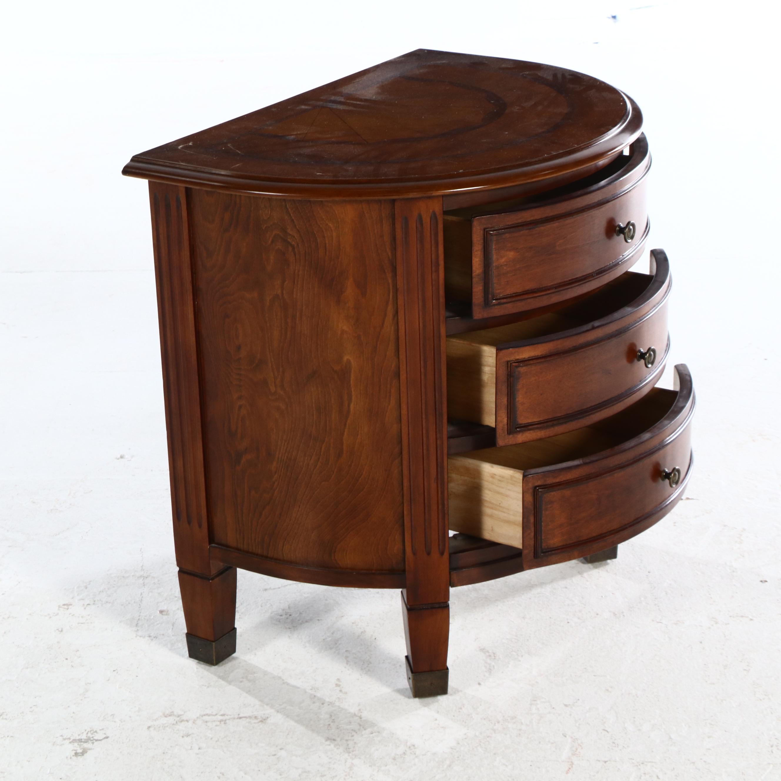 Neoclassical Style Hardwood Bedside Chest