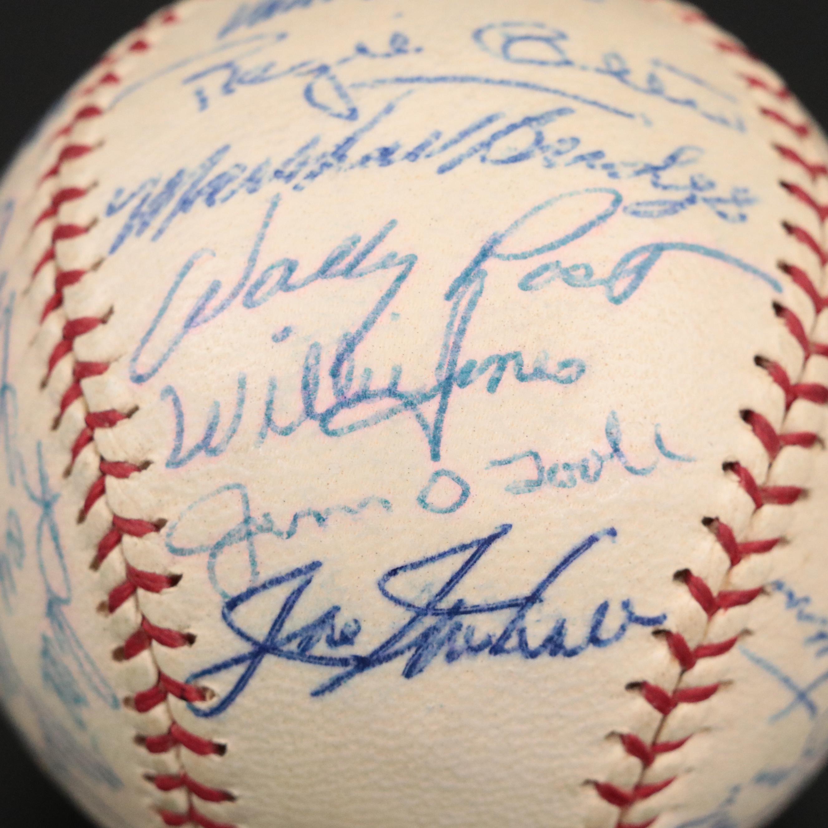 1960 Cincinnati Reds Team-Signed Baseball Featuring Frank Robinson, Joe Nuxhall