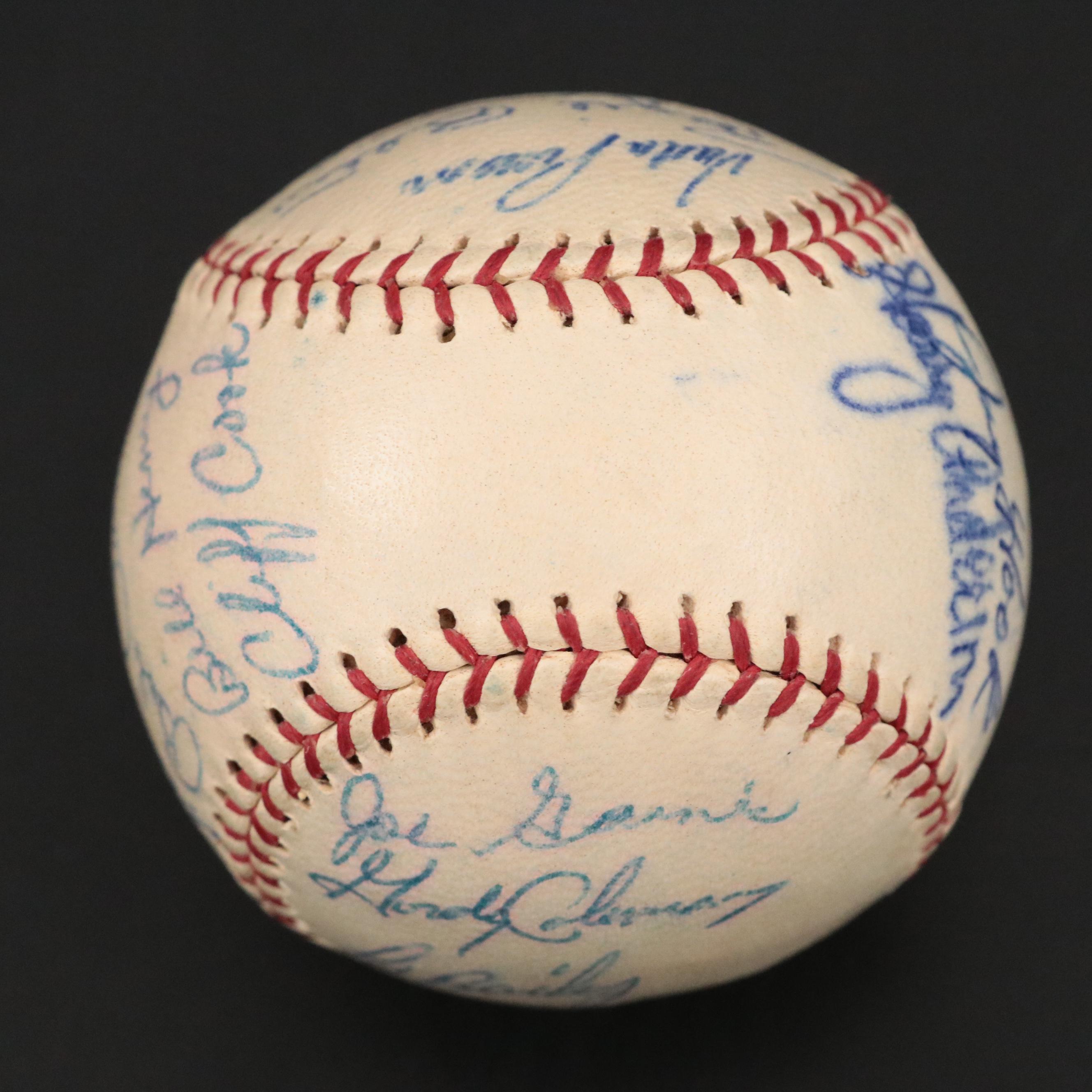1960 Cincinnati Reds Team-Signed Baseball Featuring Frank Robinson, Joe Nuxhall