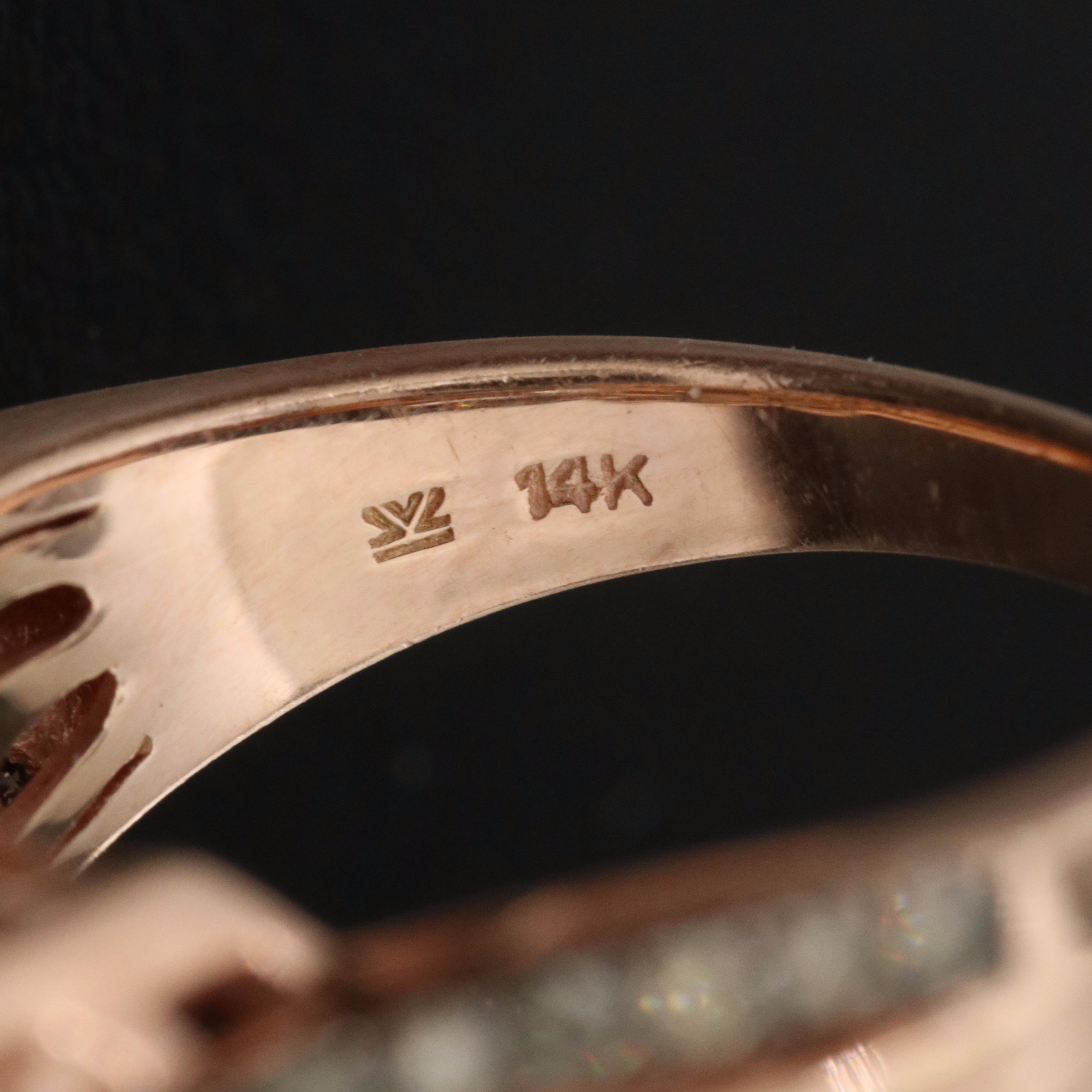 Le Vian 14K Rose Gold Smoky Quartz and Diamond Ring with Fancy Color Diamonds