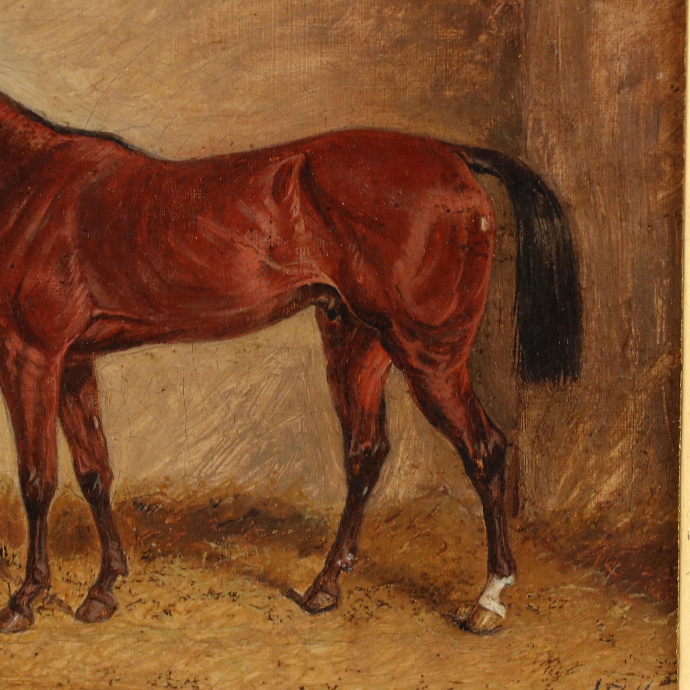 John Frederick Herring, Sr. Horse Portrait Oil Painting