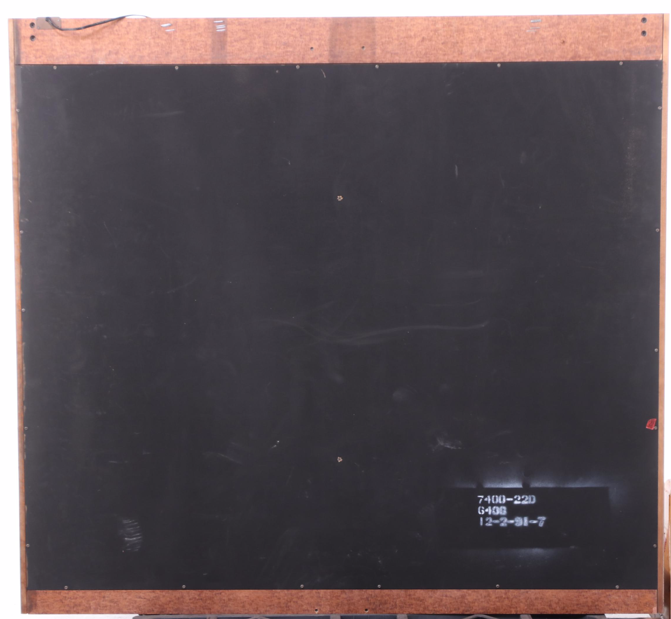 Henredon Elan Collection Koa Wood and Black Lacquered Credenza and Glass Cabinet