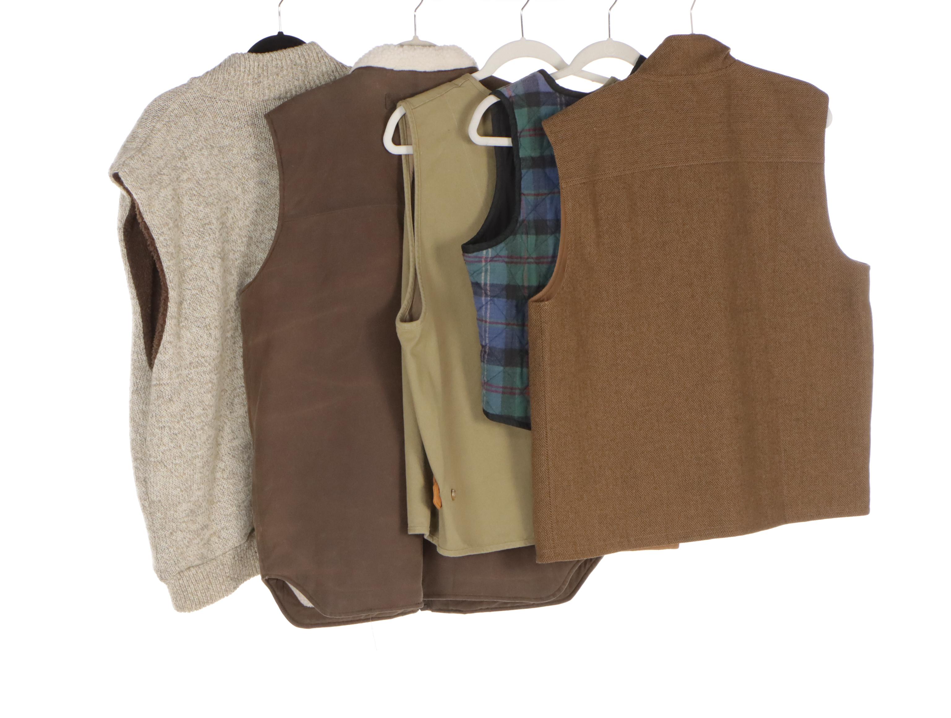 Orvis Button-Front Vest, Duluth Trading Co. Vest, Herringbone Zip Vest, and More