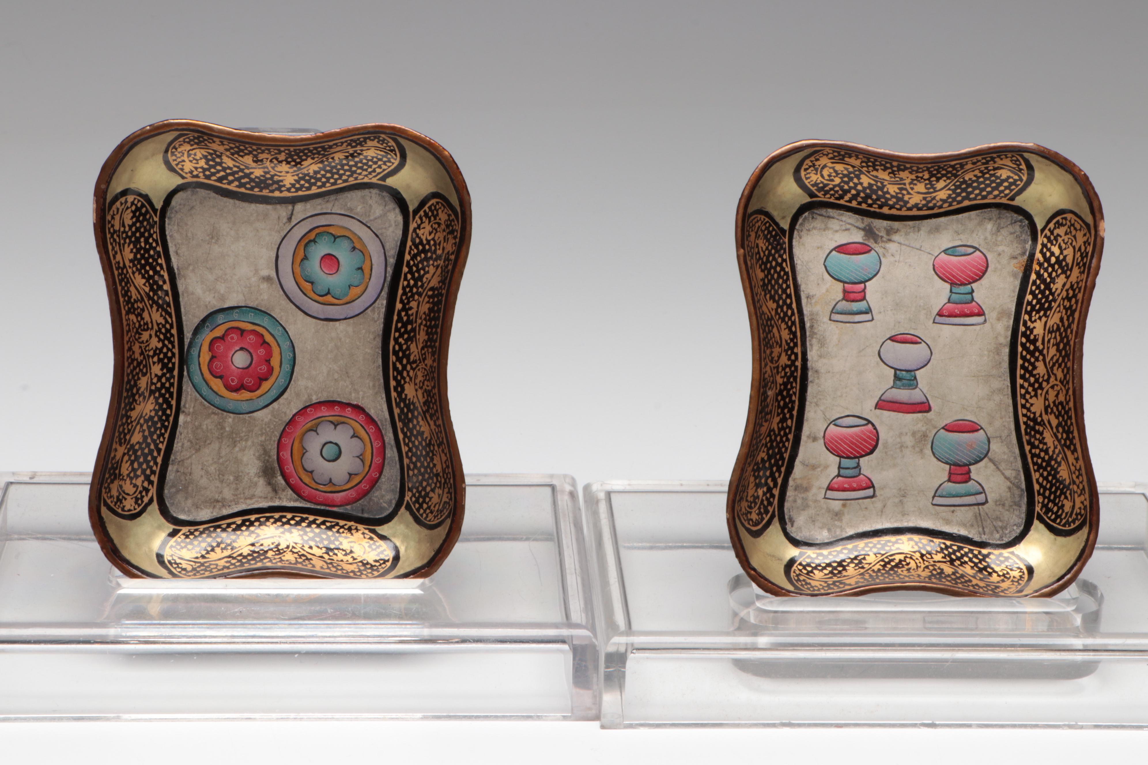 Chinese Lacquered Game Box with Boodles and Counters, Early 19th Century