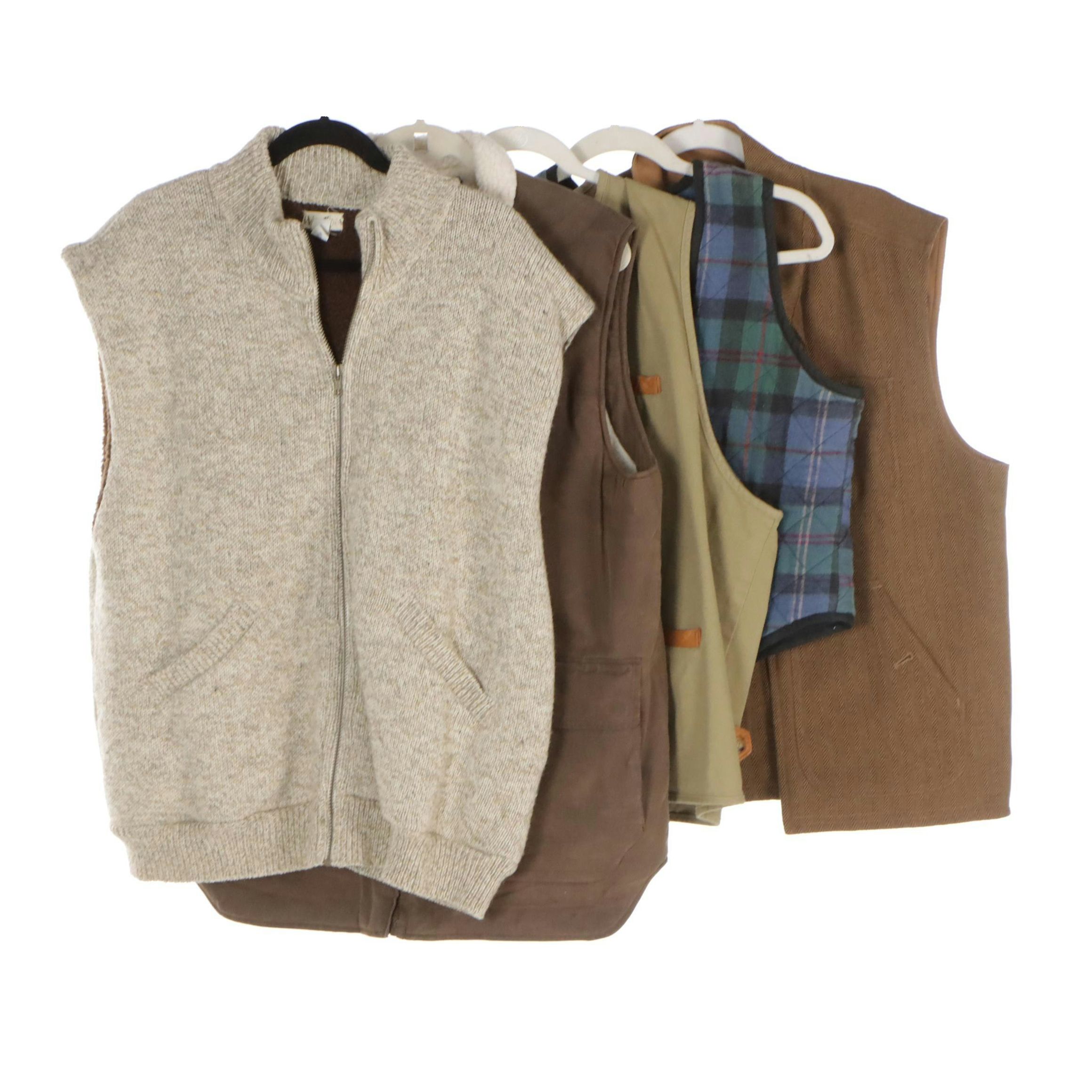 Orvis Button-Front Vest, Duluth Trading Co. Vest, Herringbone Zip Vest, and More