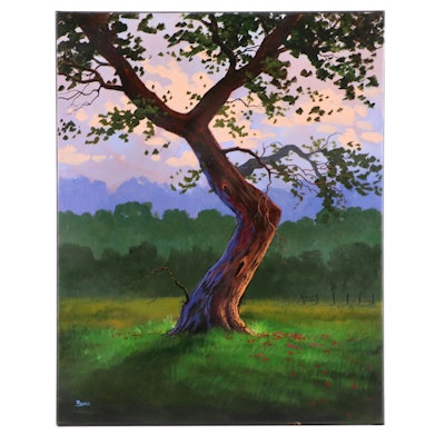 Douglas “Bumo” Johnpeer Landscape Oil Painting, 2024