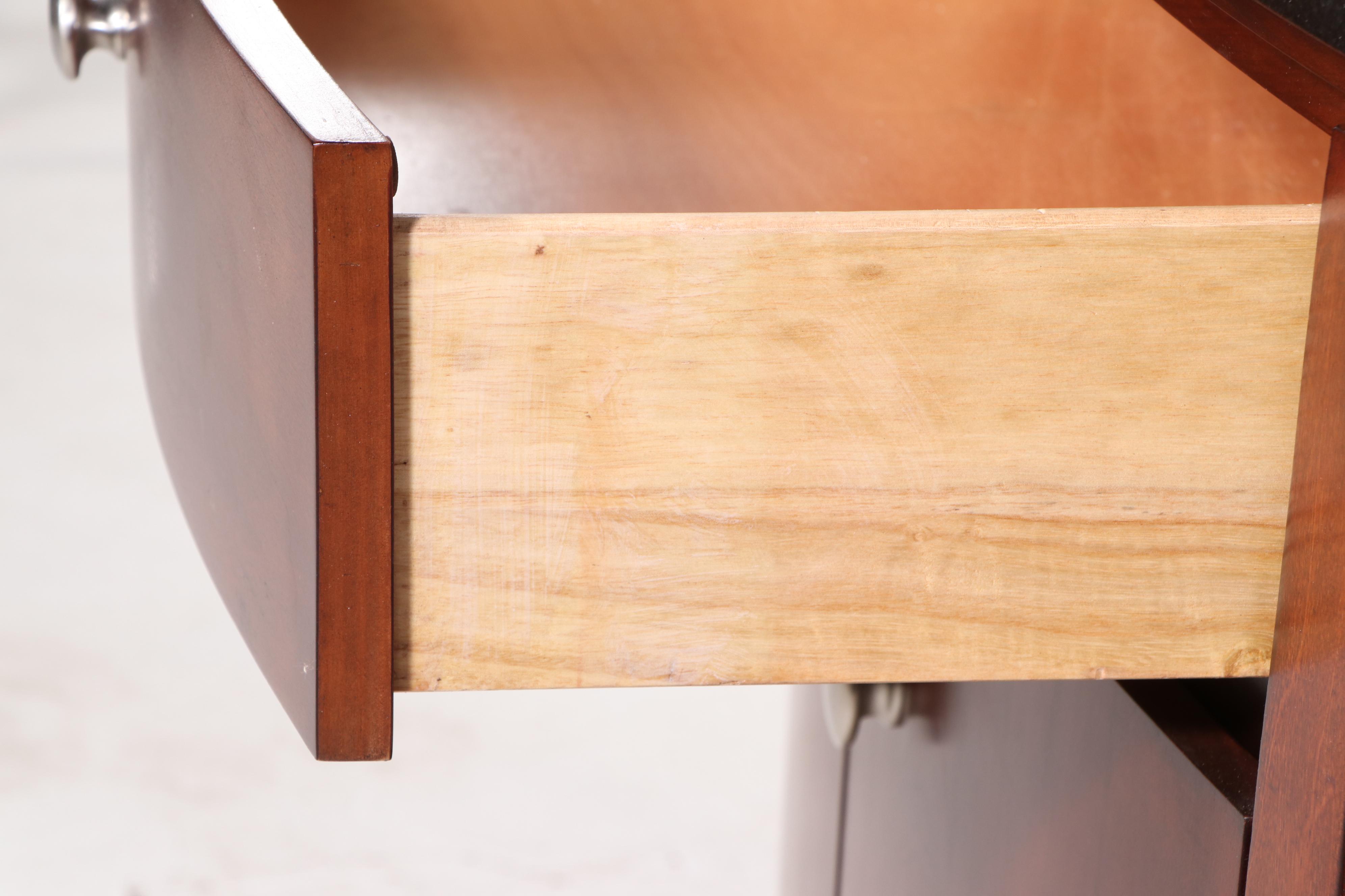 Modern Granite-Top Cherrywood Sideboard