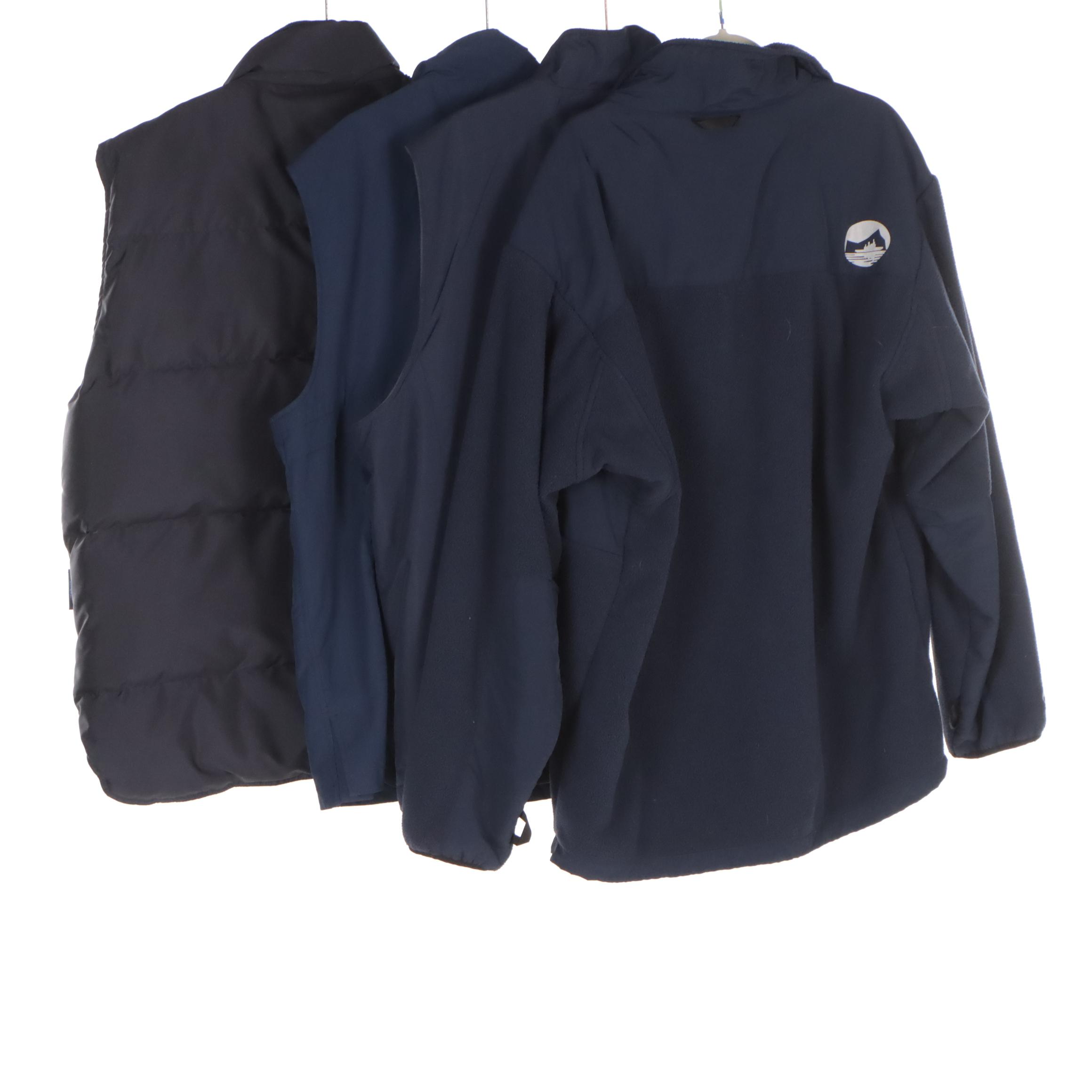 Men's Izod and Other Zip Vests, Down Zip Vest, and Zip Jacket