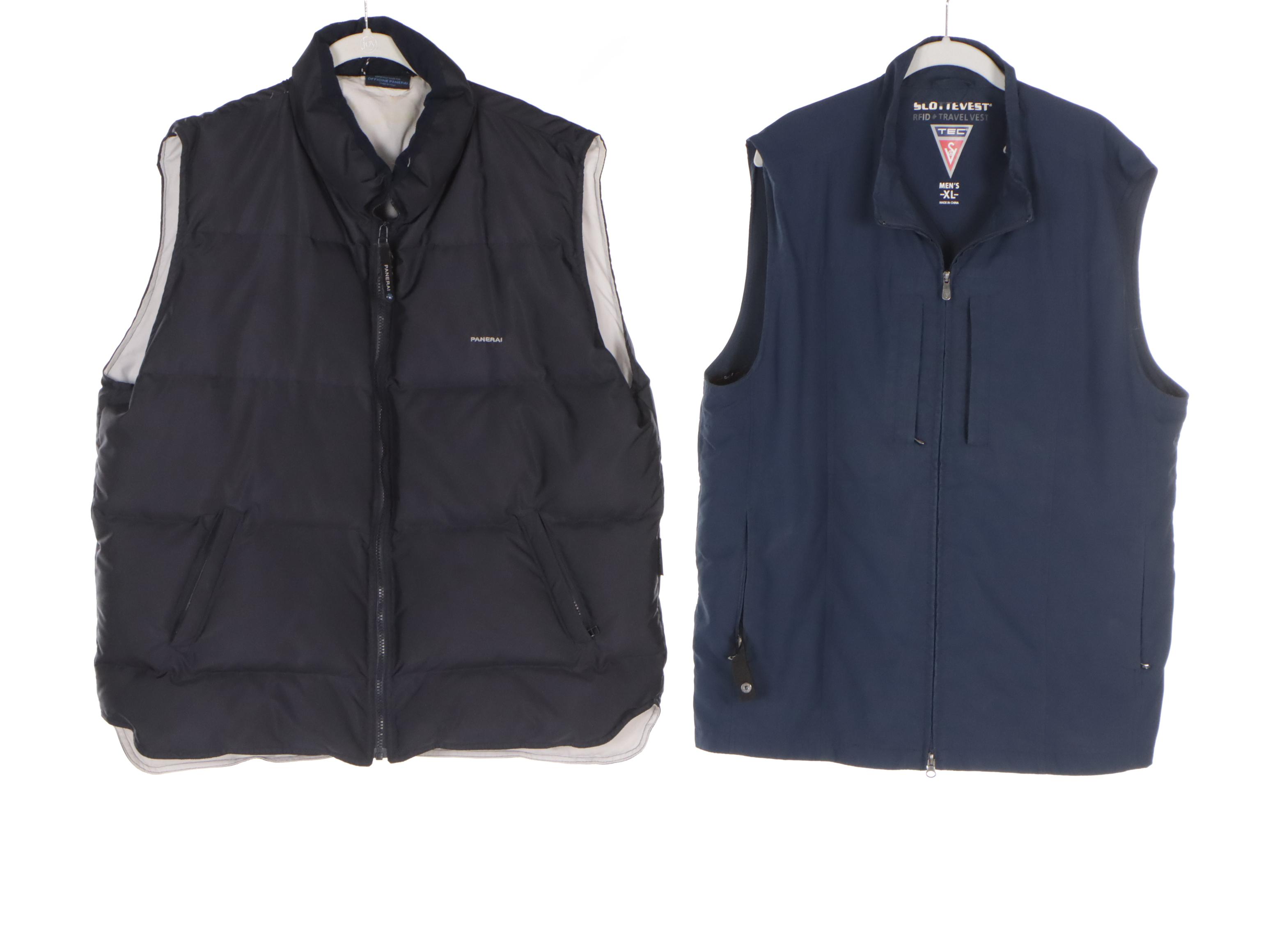 Men's Izod and Other Zip Vests, Down Zip Vest, and Zip Jacket