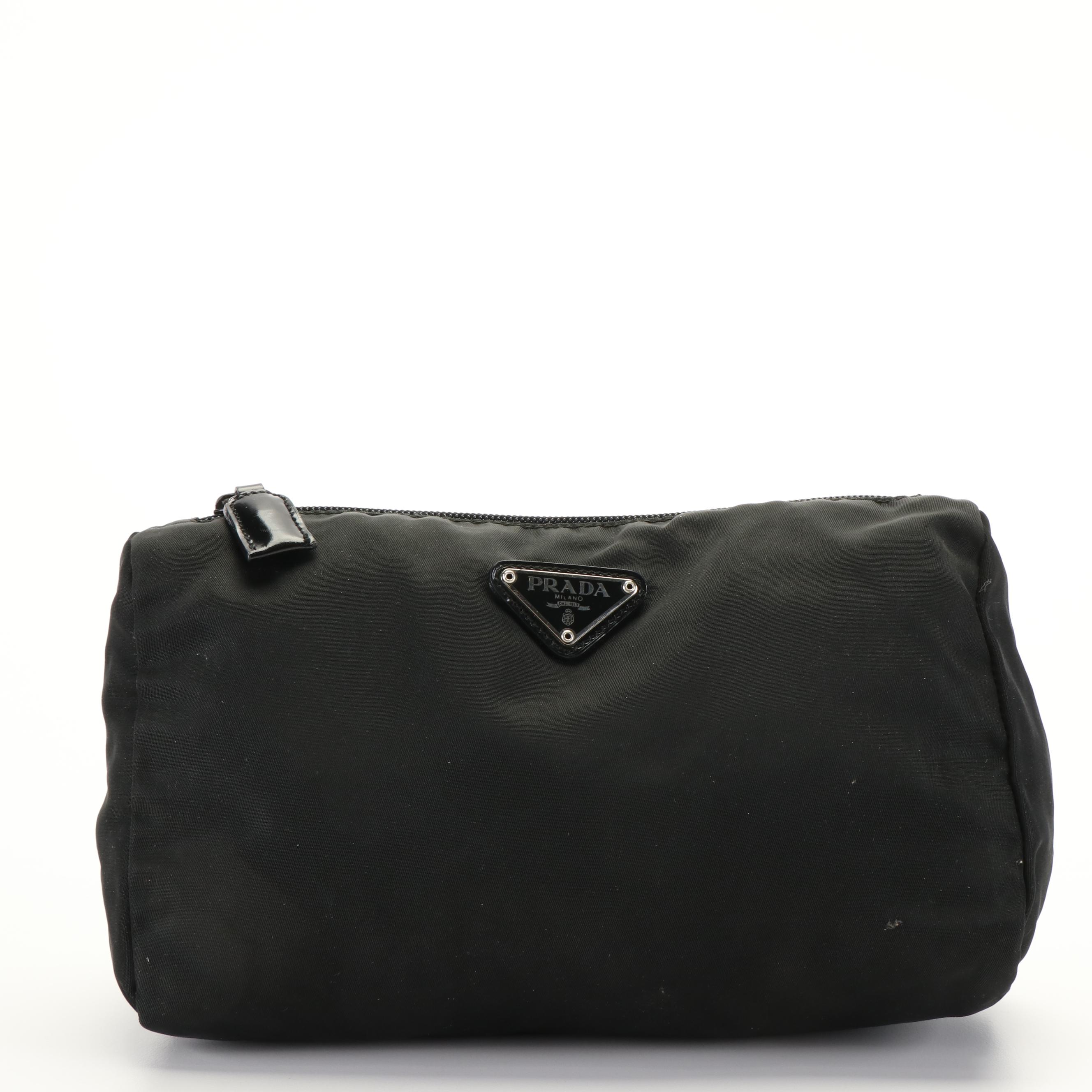 Prada Tessuto Black Nylon Cosmetic Bag