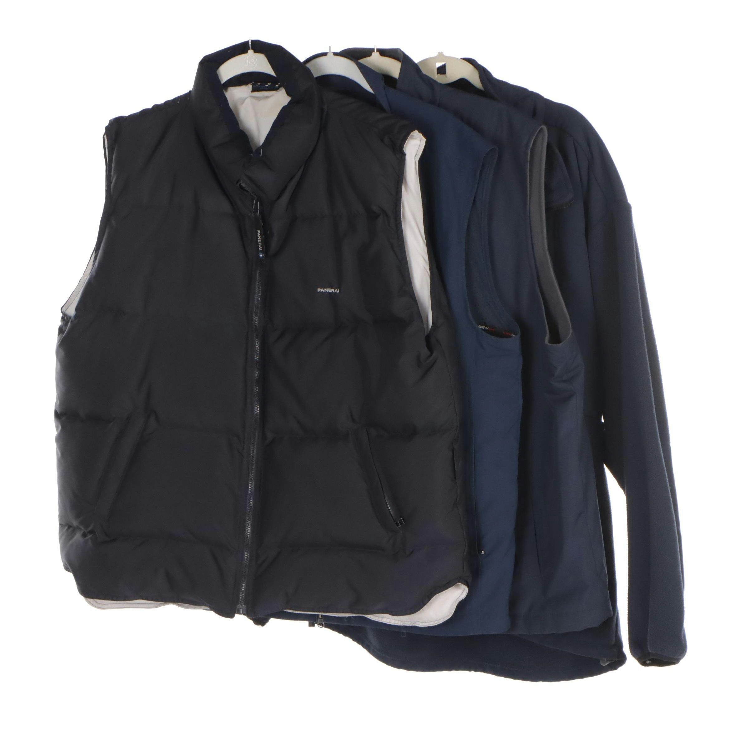 Men's Izod and Other Zip Vests, Down Zip Vest, and Zip Jacket