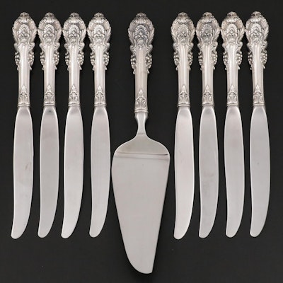 Wallace "Sir Christopher" Sterling Silver Pie Server and Dinner Knives