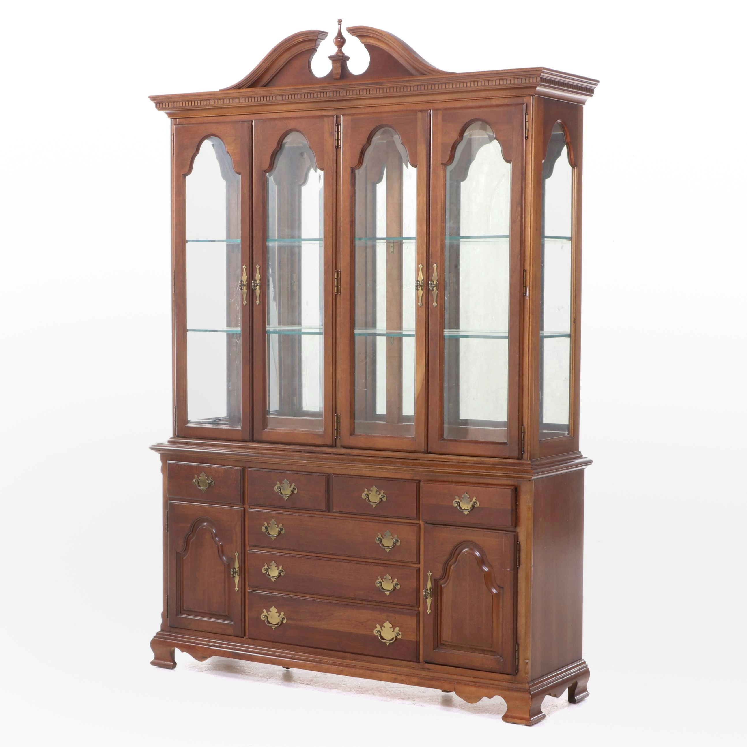 Stanley "American Craftsman Collection" Federal Style Cherrywood China Cabinet